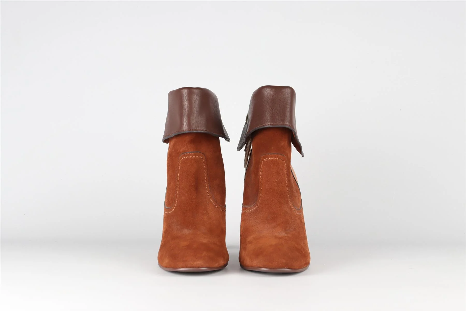 SEE BY CHLOÉ BROWN SUEDE ANKLE BOOTS EU 40 UK 7 US 10 - Image 3