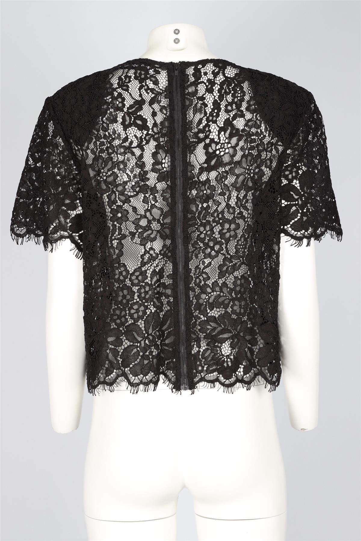 SELF-PORTRAIT BLACK LACE TOP UK 12 - Image 4