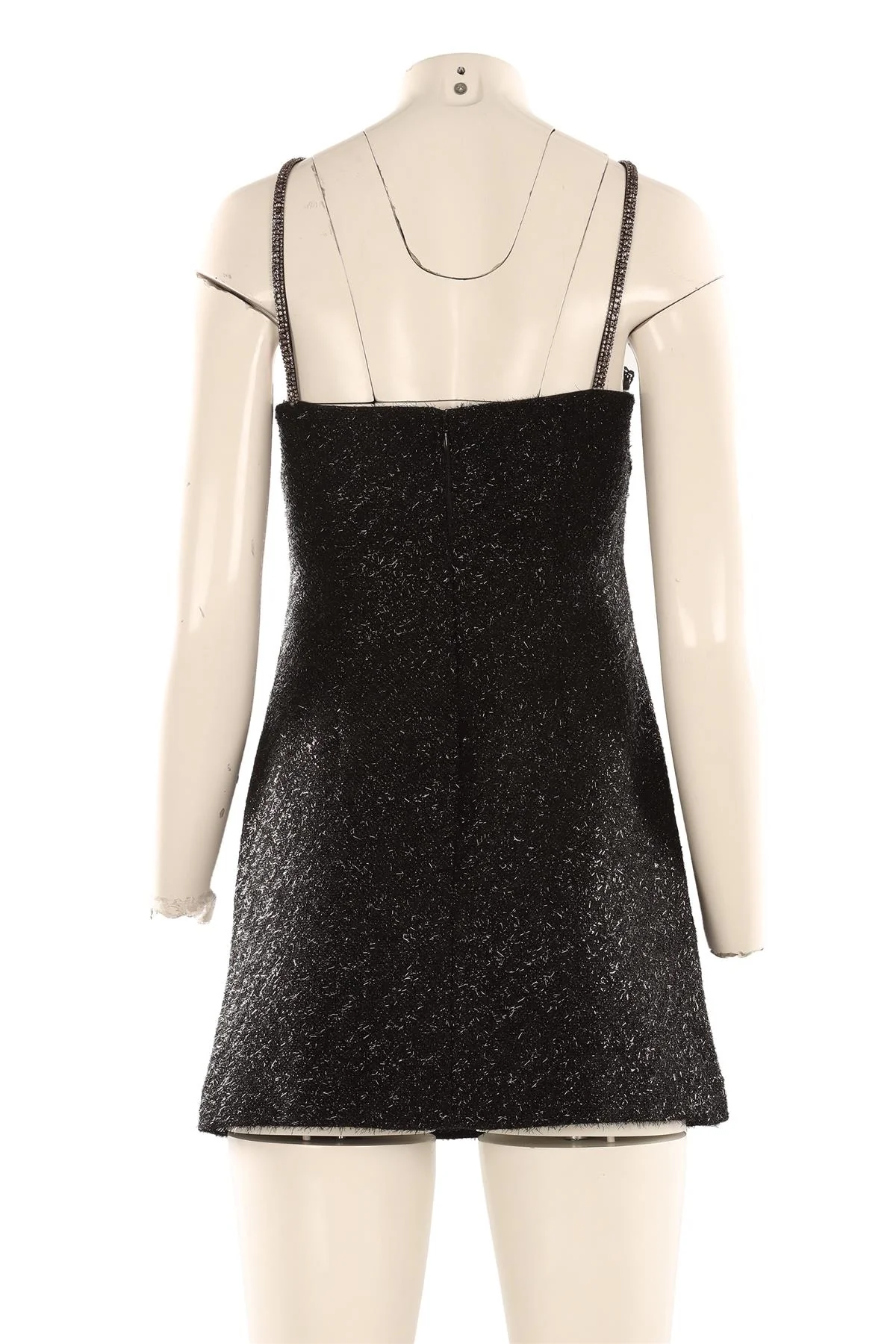 SELF-PORTRAIT BLACK WOOL MINI DRESS UK 8 - Image 4