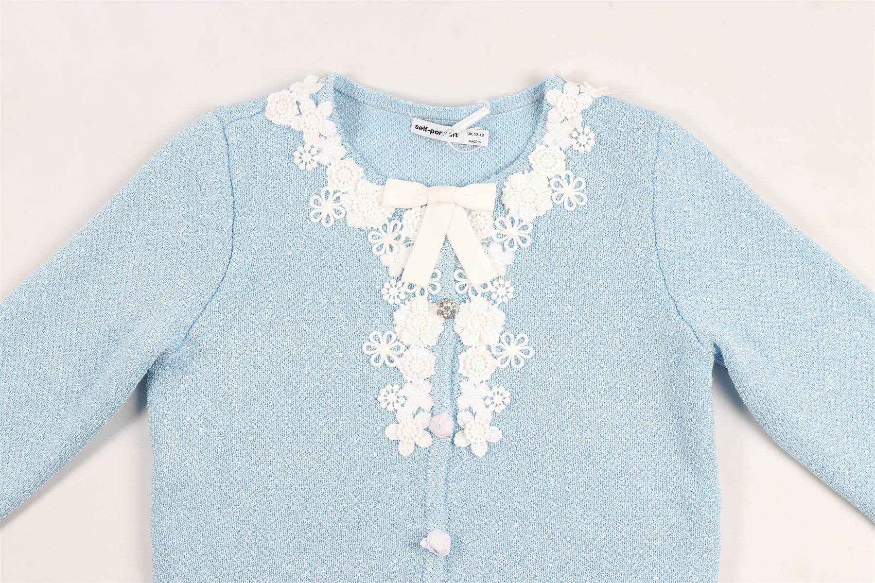 SELF-PORTRAIT BLUE KIDS GIRLS KNIT CARDIGAN 10-12 YEARS - Image 3