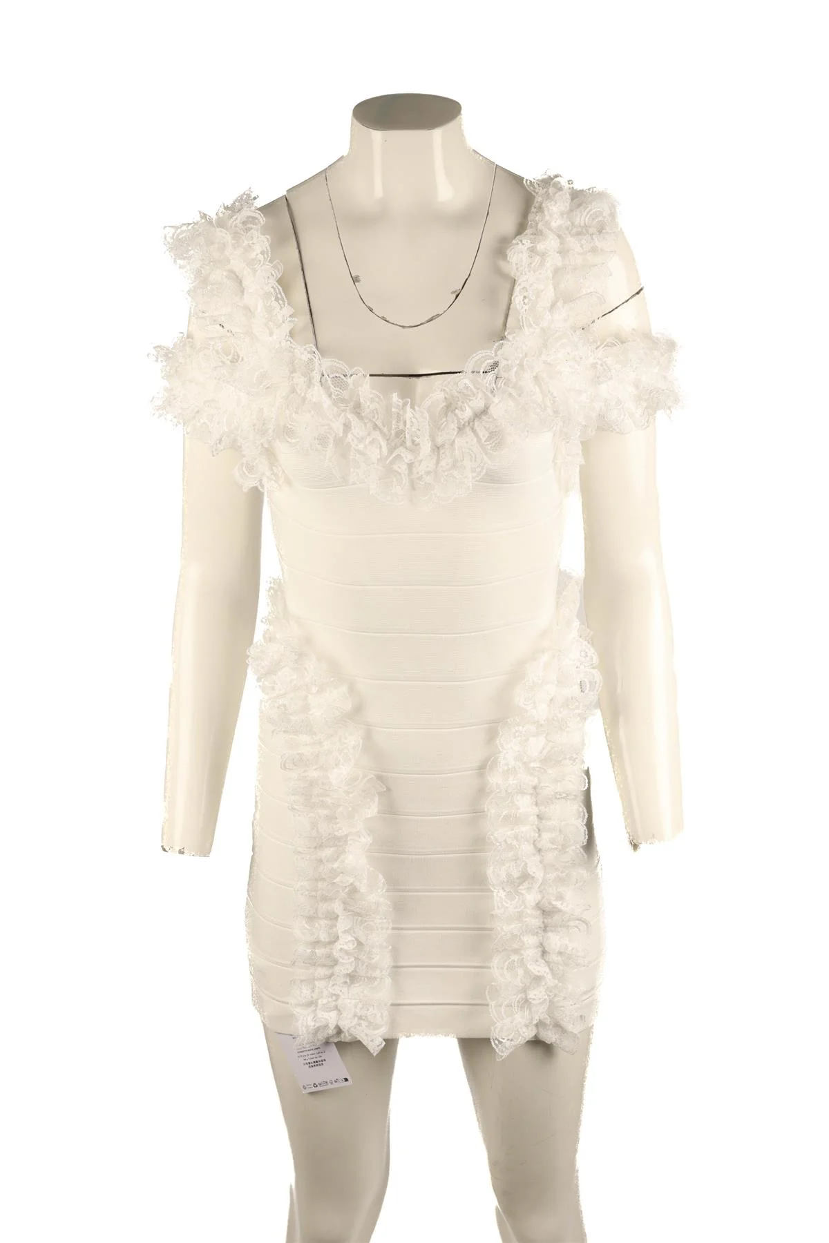 SELF PORTRAIT + CHRISTOPHER KANE WHITE BANDAGE MINI DRESS UK 12 - Image 2