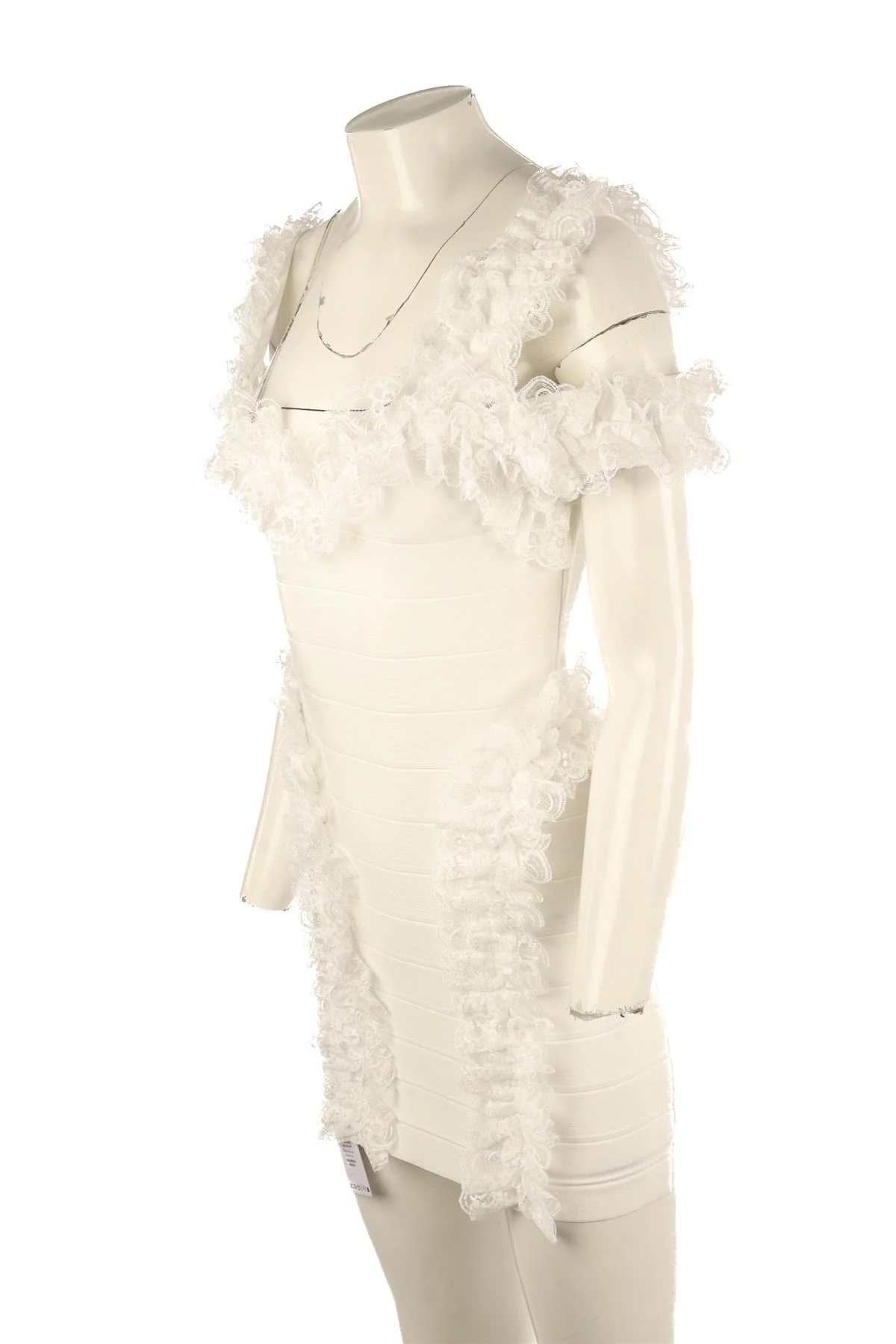 SELF PORTRAIT + CHRISTOPHER KANE WHITE BANDAGE MINI DRESS UK 12 - Image 3
