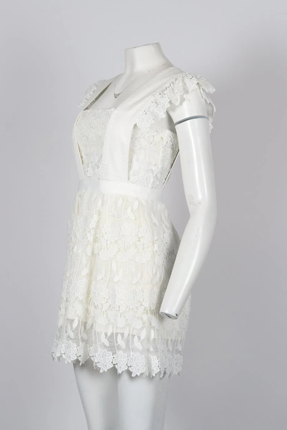 SELF-PORTRAIT COTTON BLEND MINI DRESS UK 10 - Image 3