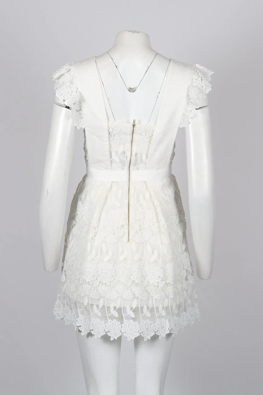 SELF-PORTRAIT COTTON BLEND MINI DRESS UK 10 - Image 4