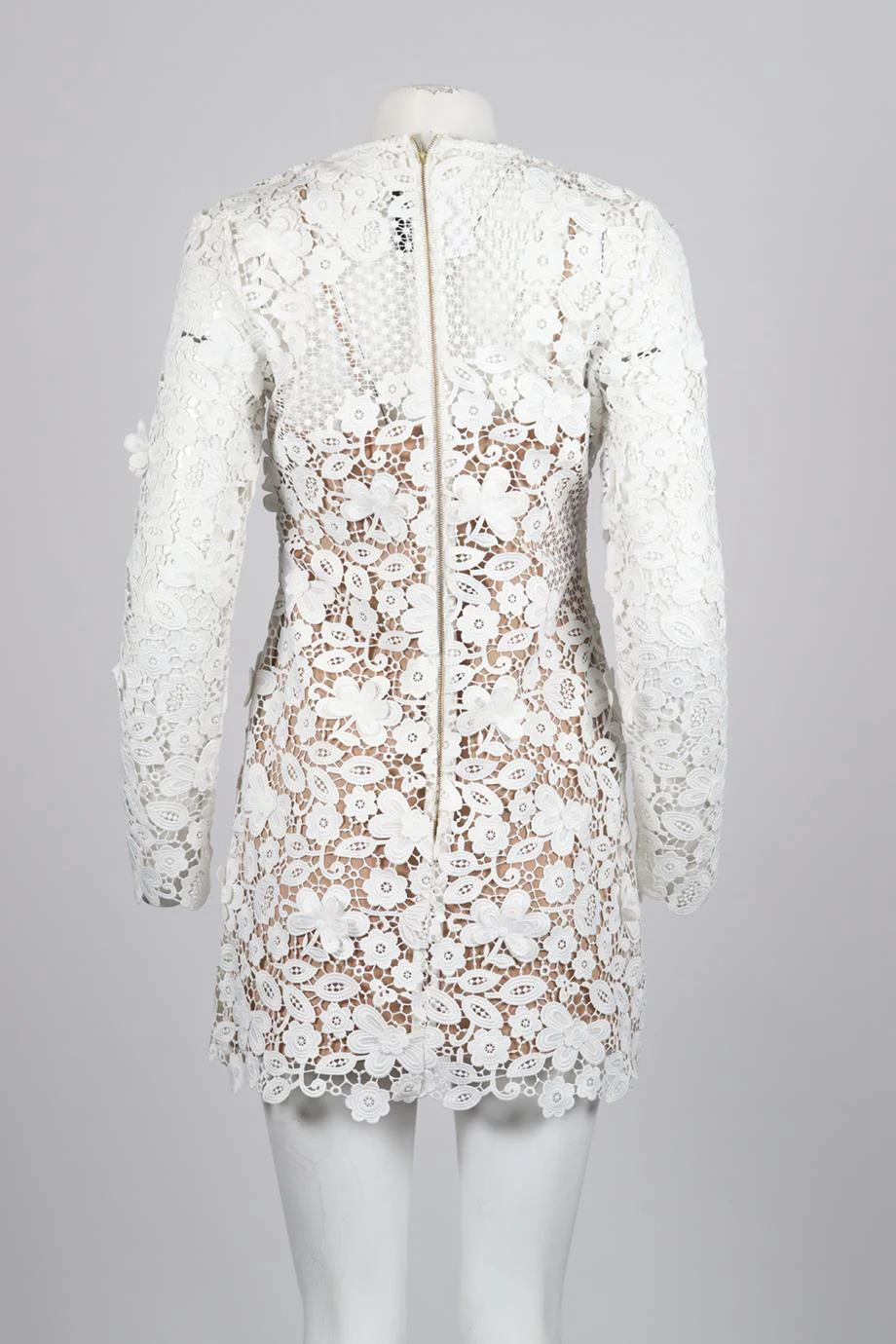 SELF-PORTRAIT CROCHET MINI DRESS UK 12 - Image 4