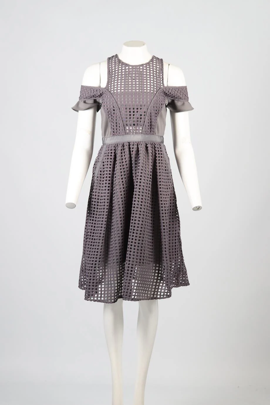 SELF-PORTRAIT CROCHET MINI DRESS UK 12 - Image 2