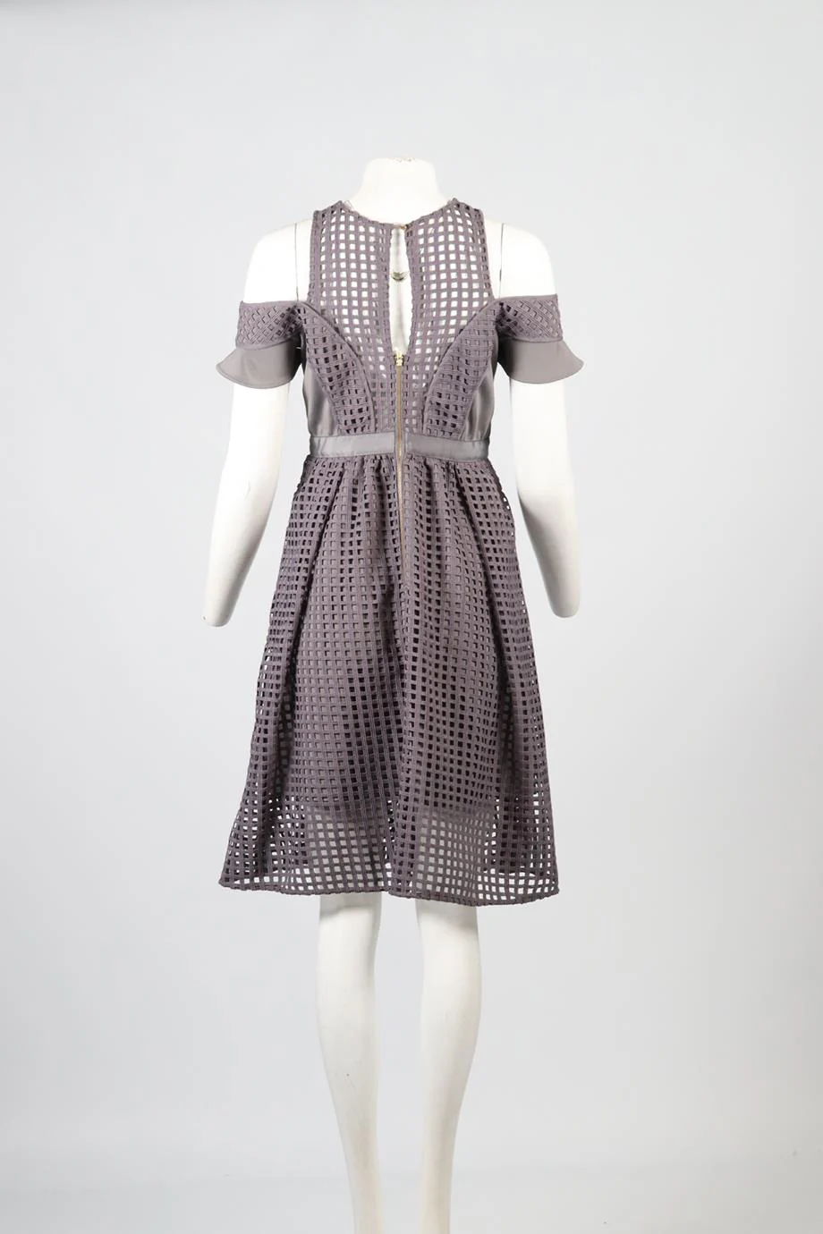SELF-PORTRAIT CROCHET MINI DRESS UK 12 - Image 4