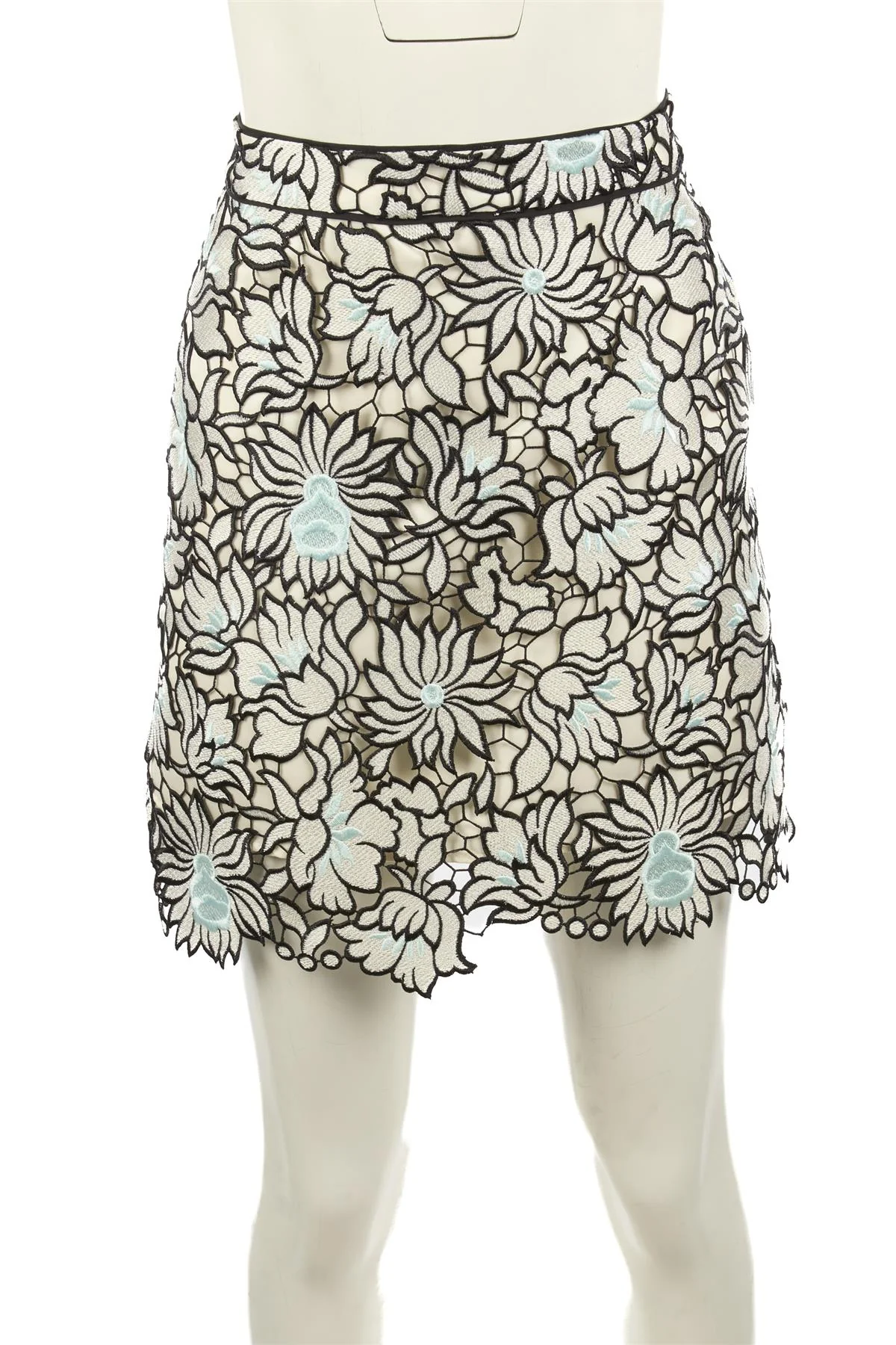 SELF-PORTRAIT MULTI CROCHET MINI SKIRT UK 4 - Image 2