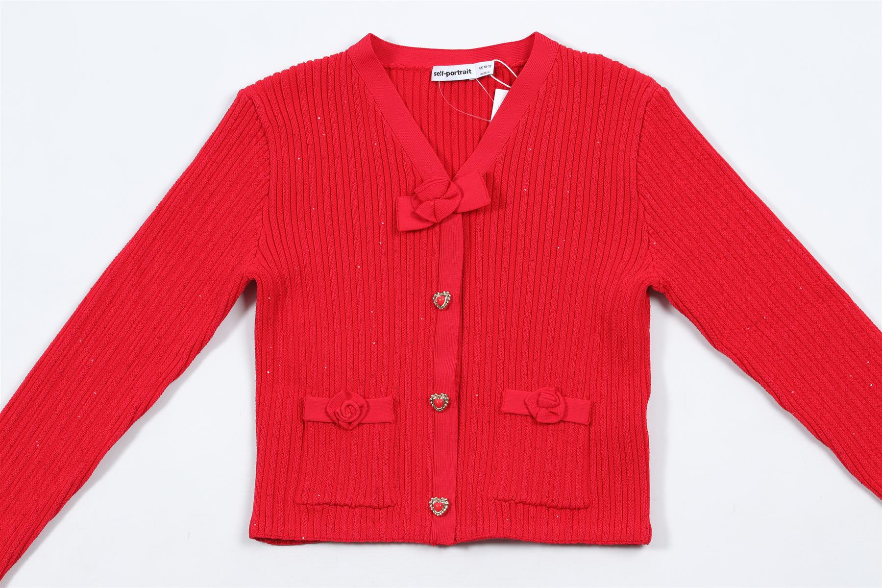 SELF-PORTRAIT RED KIDS GIRLS CARDIGAN 10-12 YEARS - Image 3