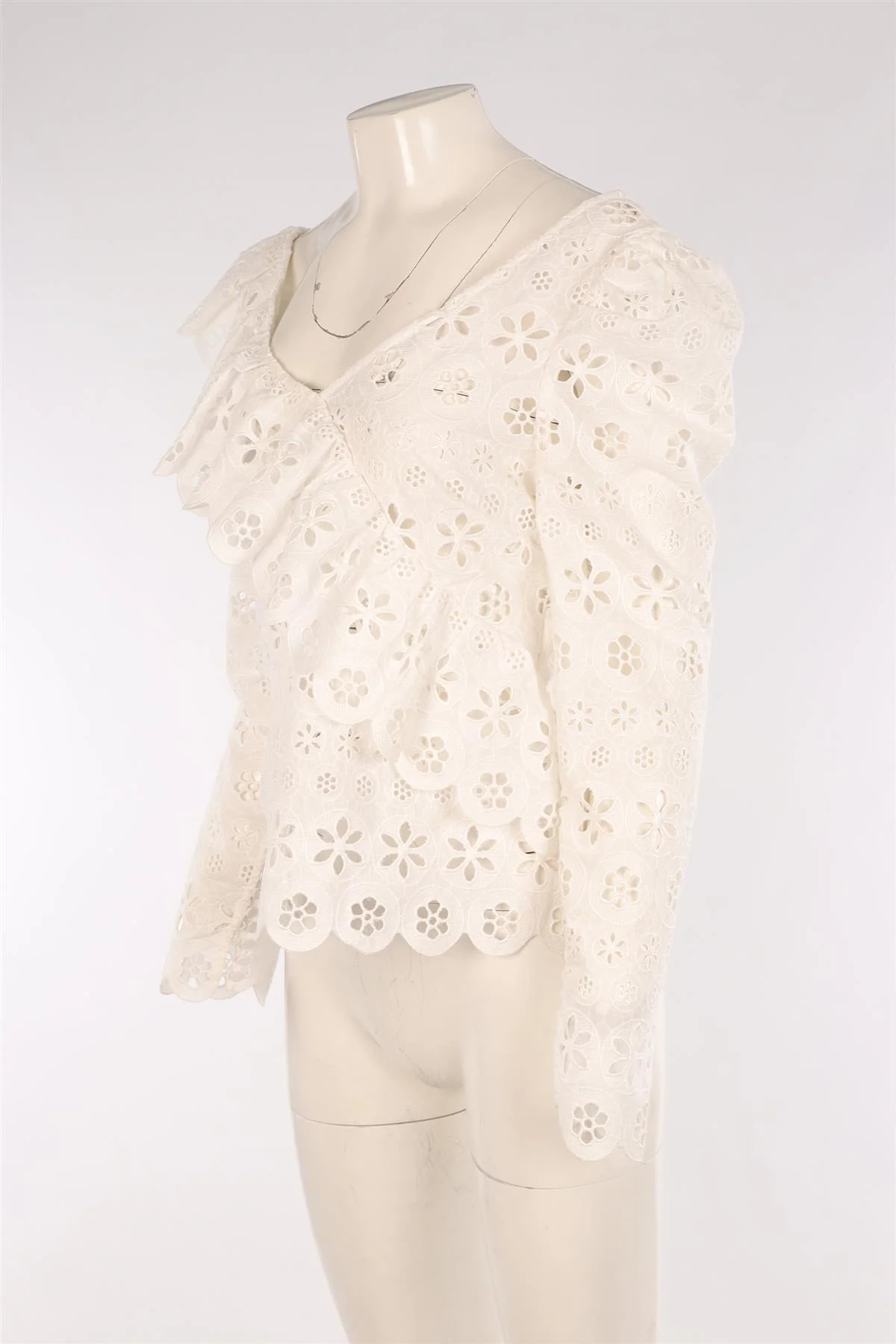 SELF-PORTRAIT WHITE LACE TOP UK 10 - Image 3