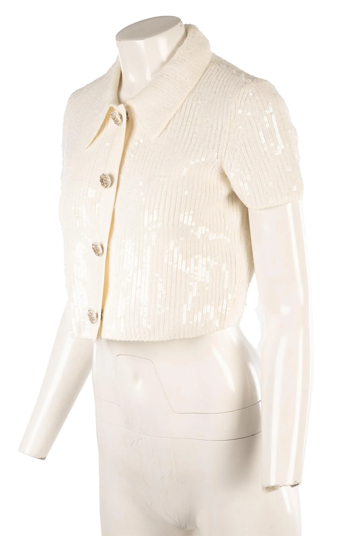 SELF-PORTRAIT WHITE SEQUIN TOP SMALL - Image 3