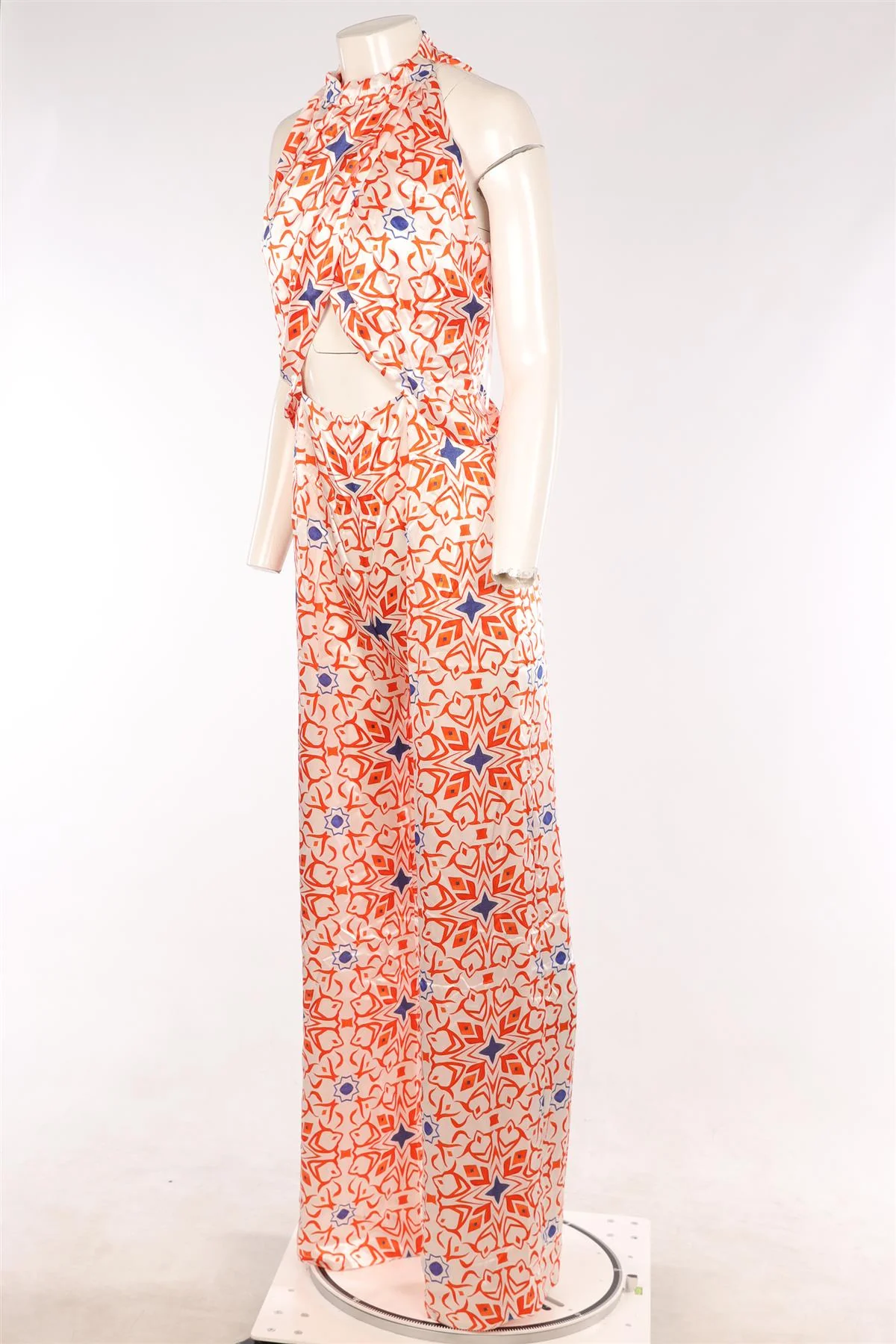 SEREN LONDON MULTI SILK JUMPSUIT MEDIUM - Image 3