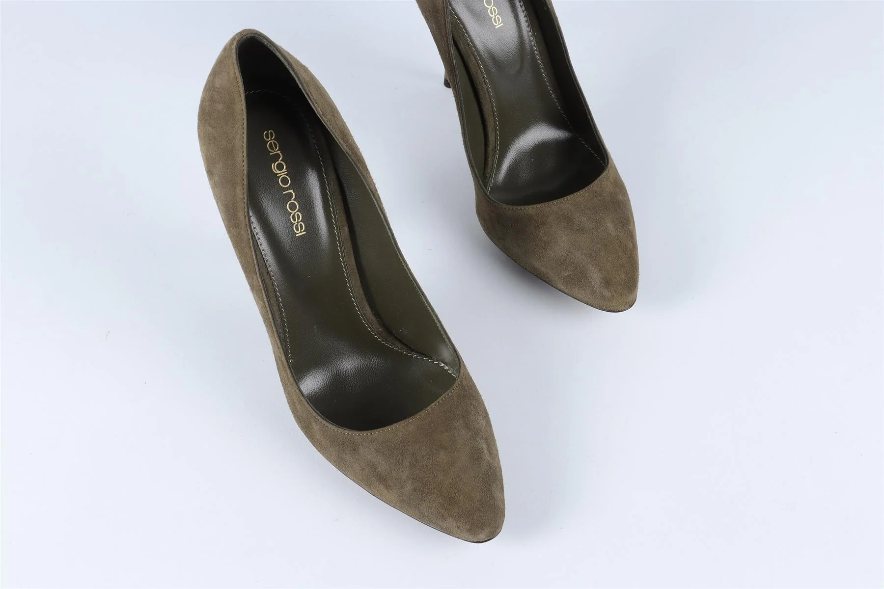 SERGIO ROSSI GREEN SUEDE PUMPS EU 38.5 UK 5.5 US 8.5 - Image 4