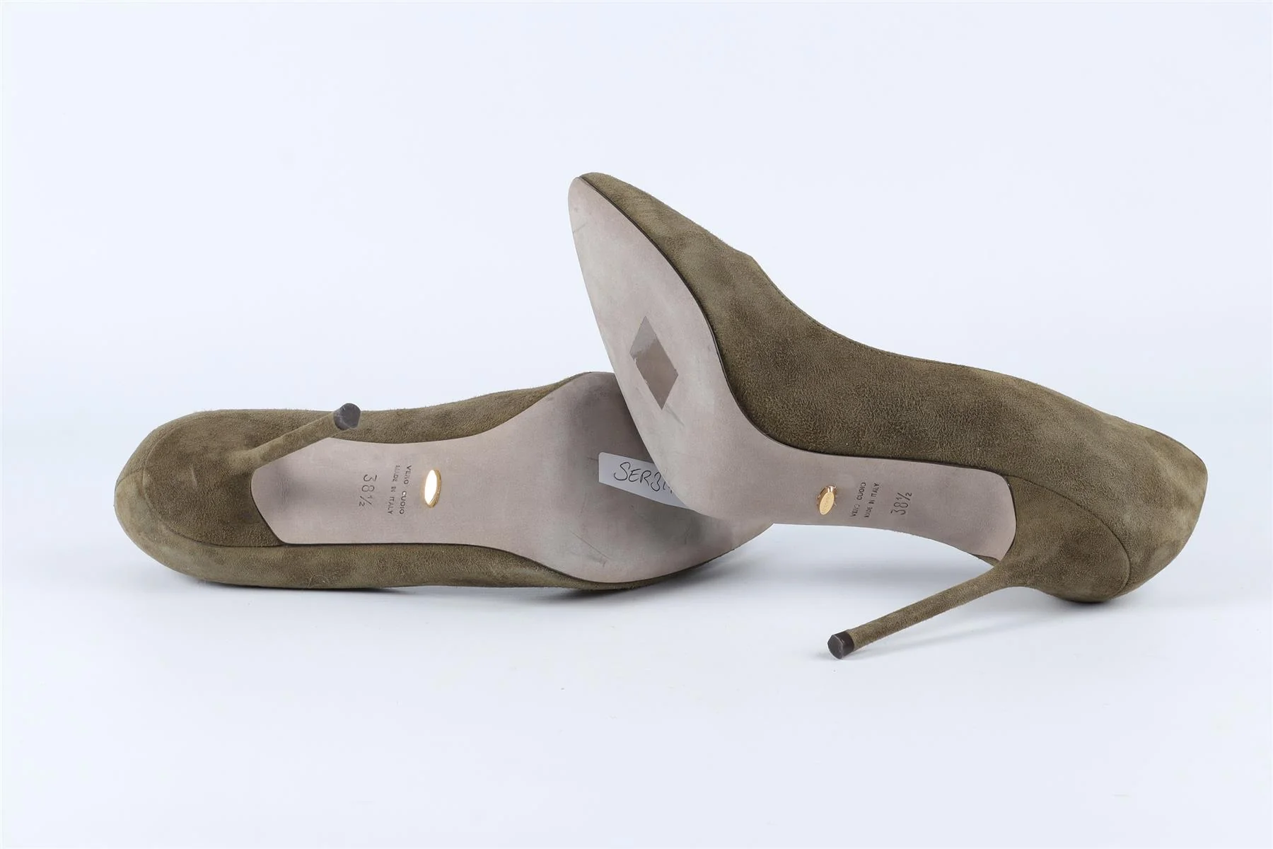 SERGIO ROSSI GREEN SUEDE PUMPS EU 38.5 UK 5.5 US 8.5 - Image 6