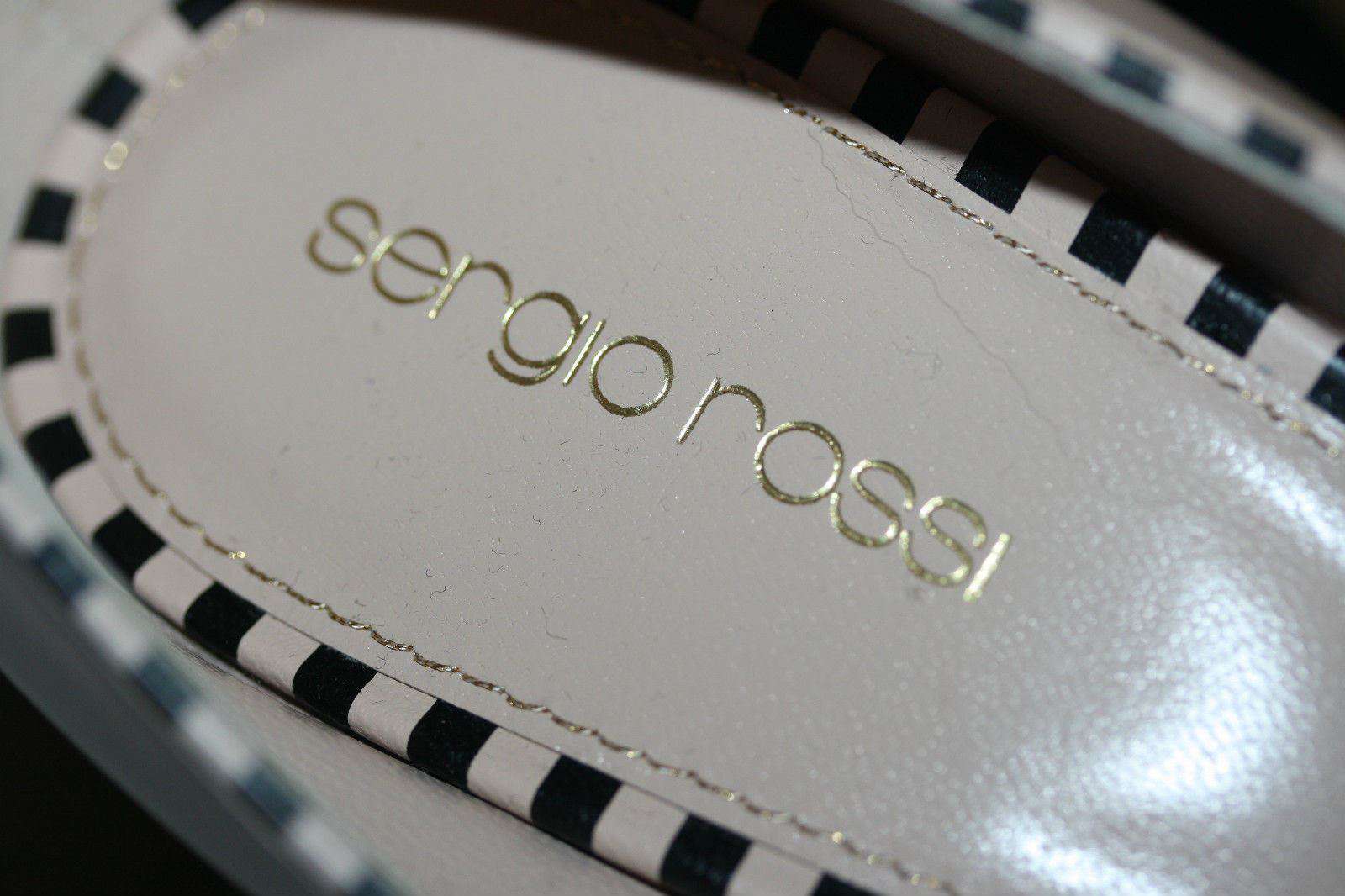 SERGIO ROSSI OPTIKALA PATENT NUDE STRIPED HEELS EU 38.5 UK 5.5 - Image 3