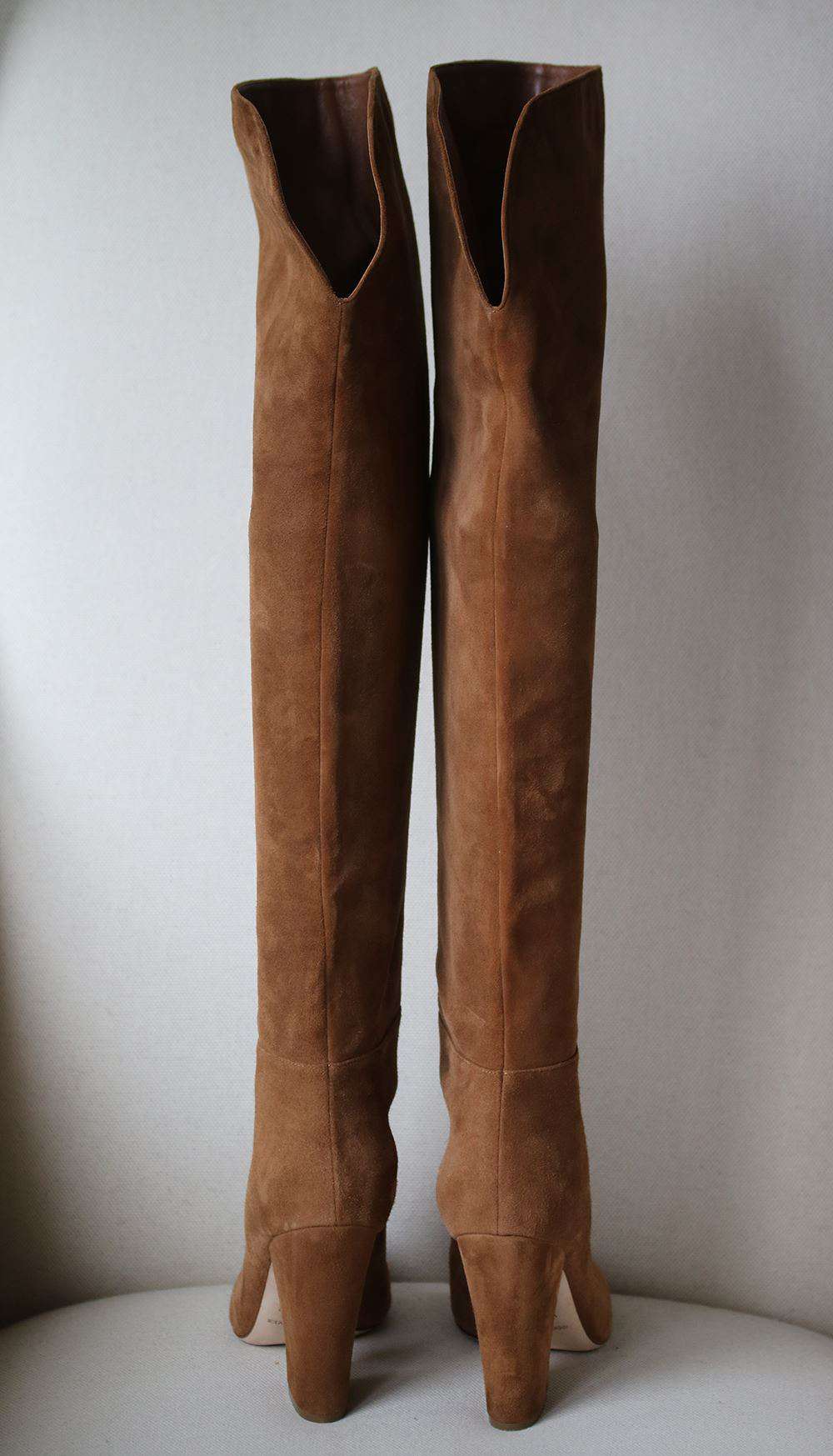 SERGIO ROSSI VIRGINIA 105 SUEDE OVER THE KNEE BOOTS EU 39.5 UK 6.5 US 9.5 - Image 3