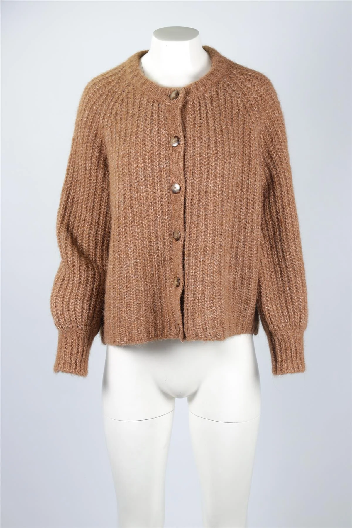 SEZANE BROWN ALPACA CARDIGAN MEDIUM - Image 2