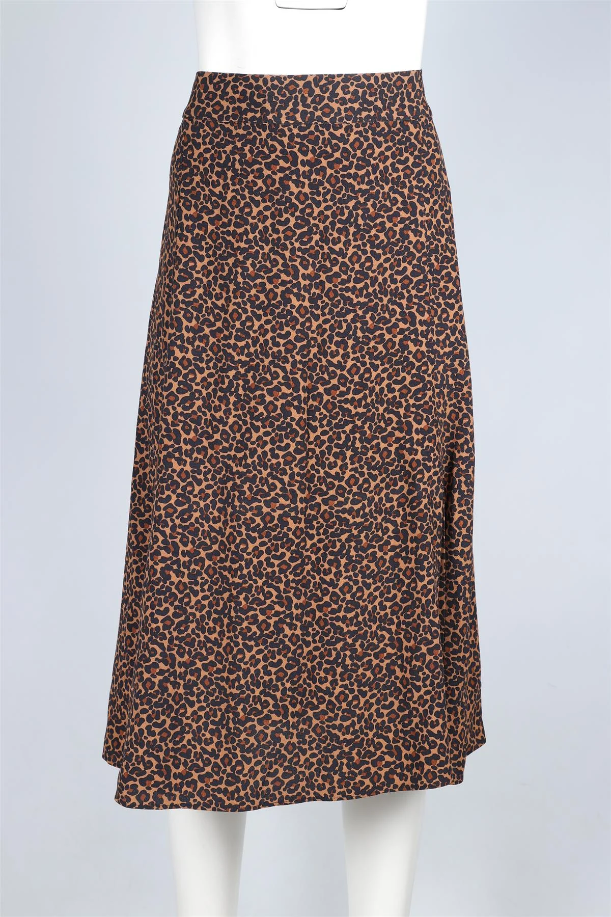 SEZANE BROWN VISCOSE MIDI SKIRT FR 44 UK 16 - Image 2