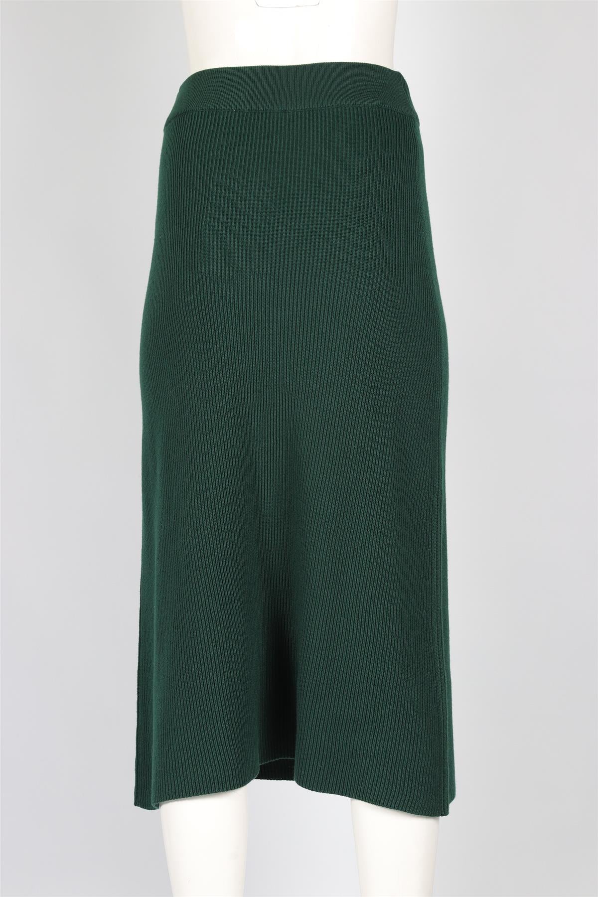 SEZANE GREEN WOOL SKIRT MEDIUM - Image 4