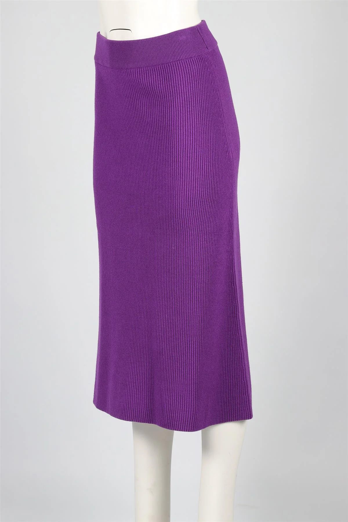 SEZANE PURPLE WOOL SKIRT MEDIUM - Image 3
