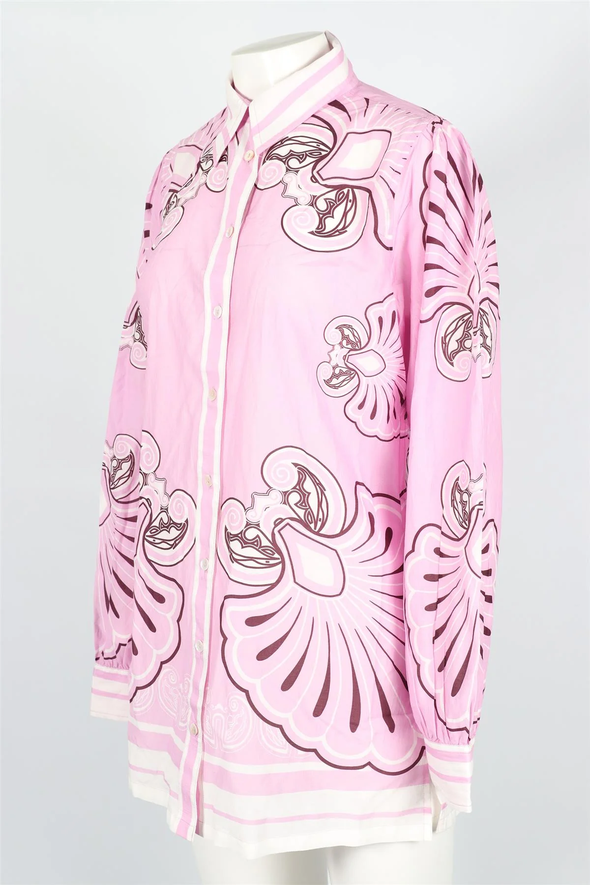 SHANI SHEMER PINK COTTON BLEND SHIRT MEDIUM - Image 3