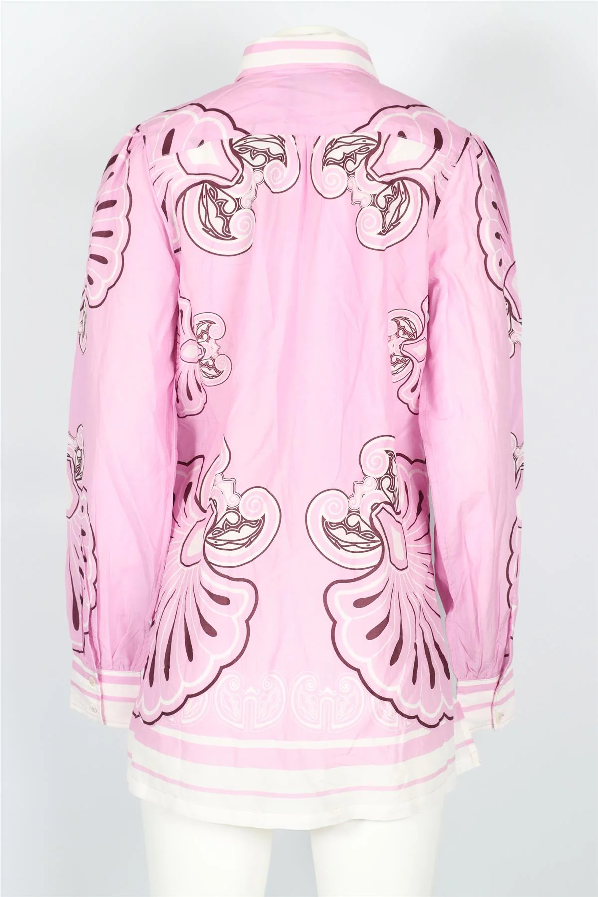 SHANI SHEMER PINK COTTON BLEND SHIRT MEDIUM - Image 4