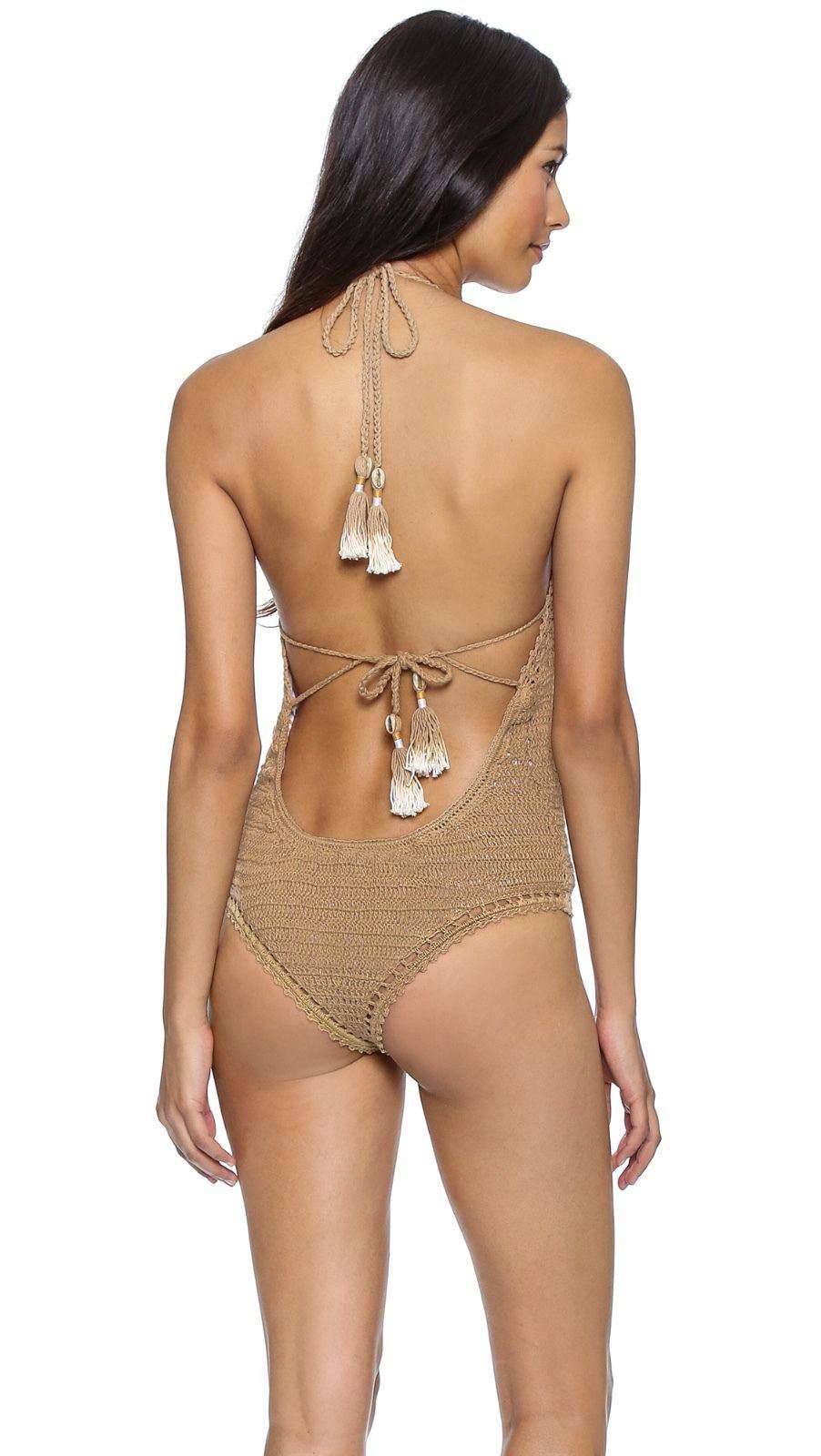 SHE MADE ME CROCHET ONE PIECE SWIMSUIT MEDIUM/LARGE - Image 3