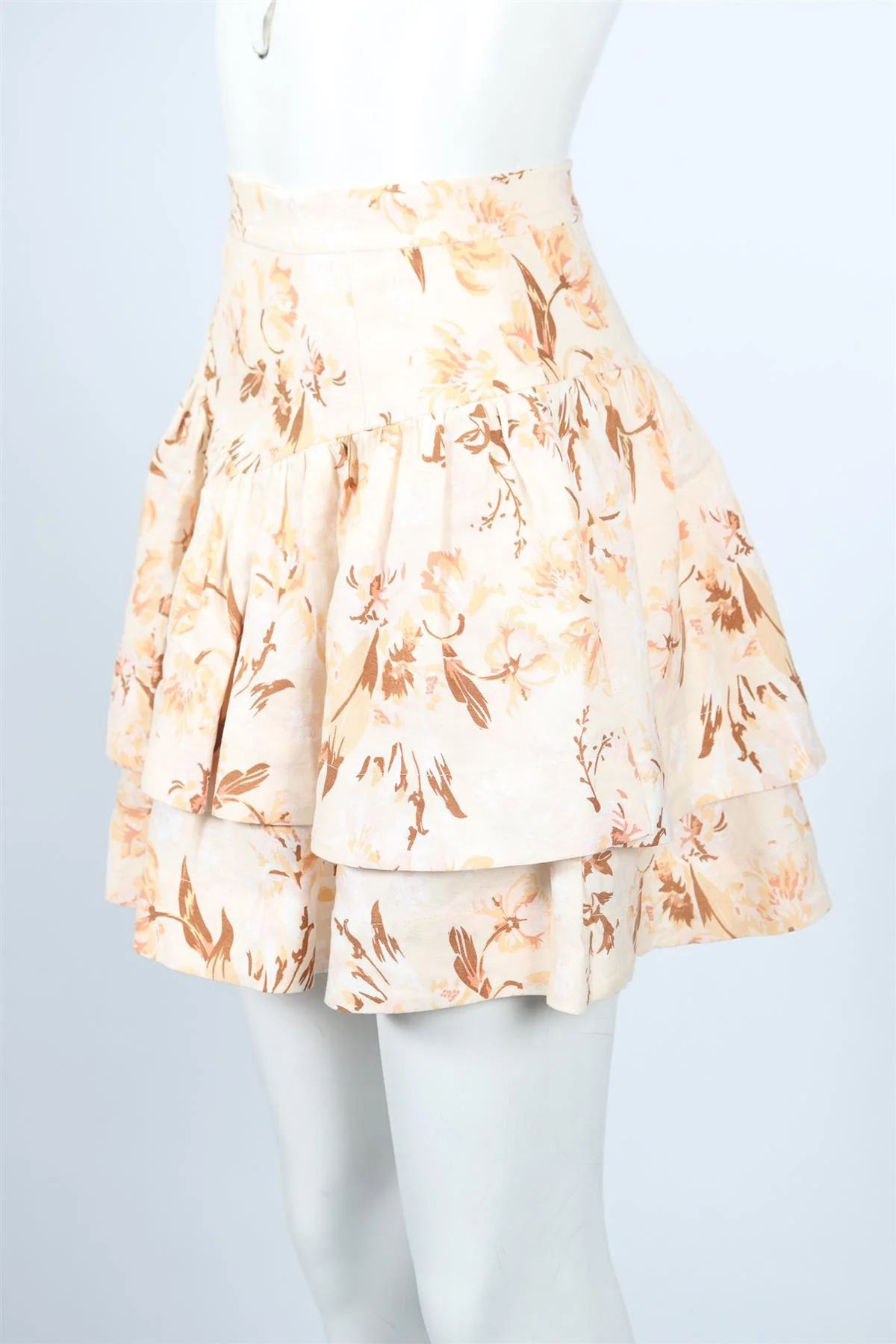 SHONA JOY LINEN BLEND MINI SKIRT AU 6 UK 6 - Image 3