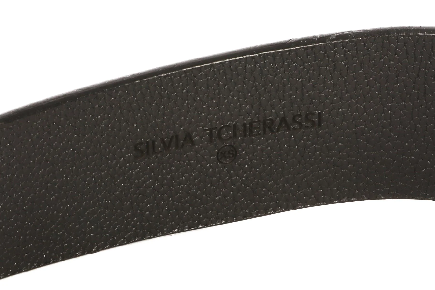 SILVIA TCHERASSI BLACK LEATHER WAIST BELT XSMALL - Image 6