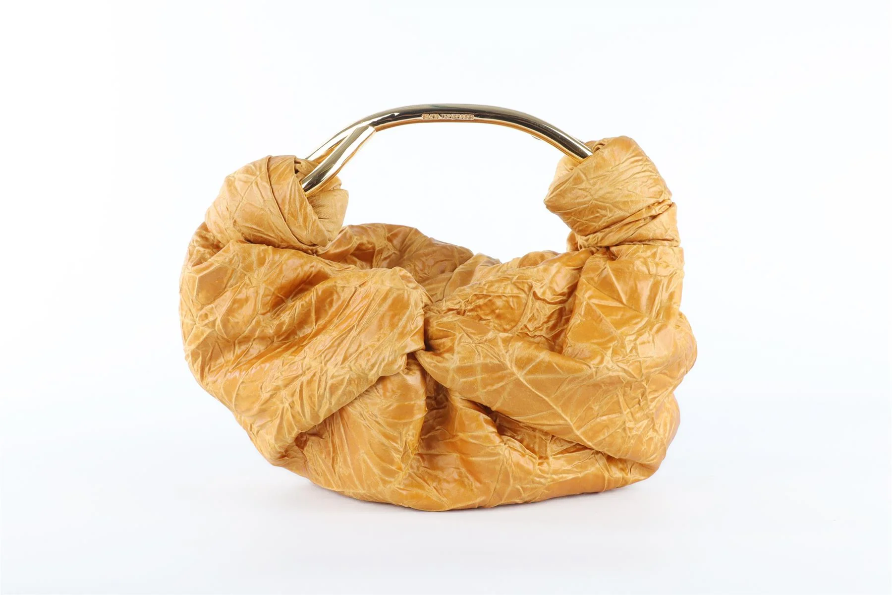SILVIA TCHERASSI GOLD SOFIA SMALL SATIN TOTE BAG - Image 6