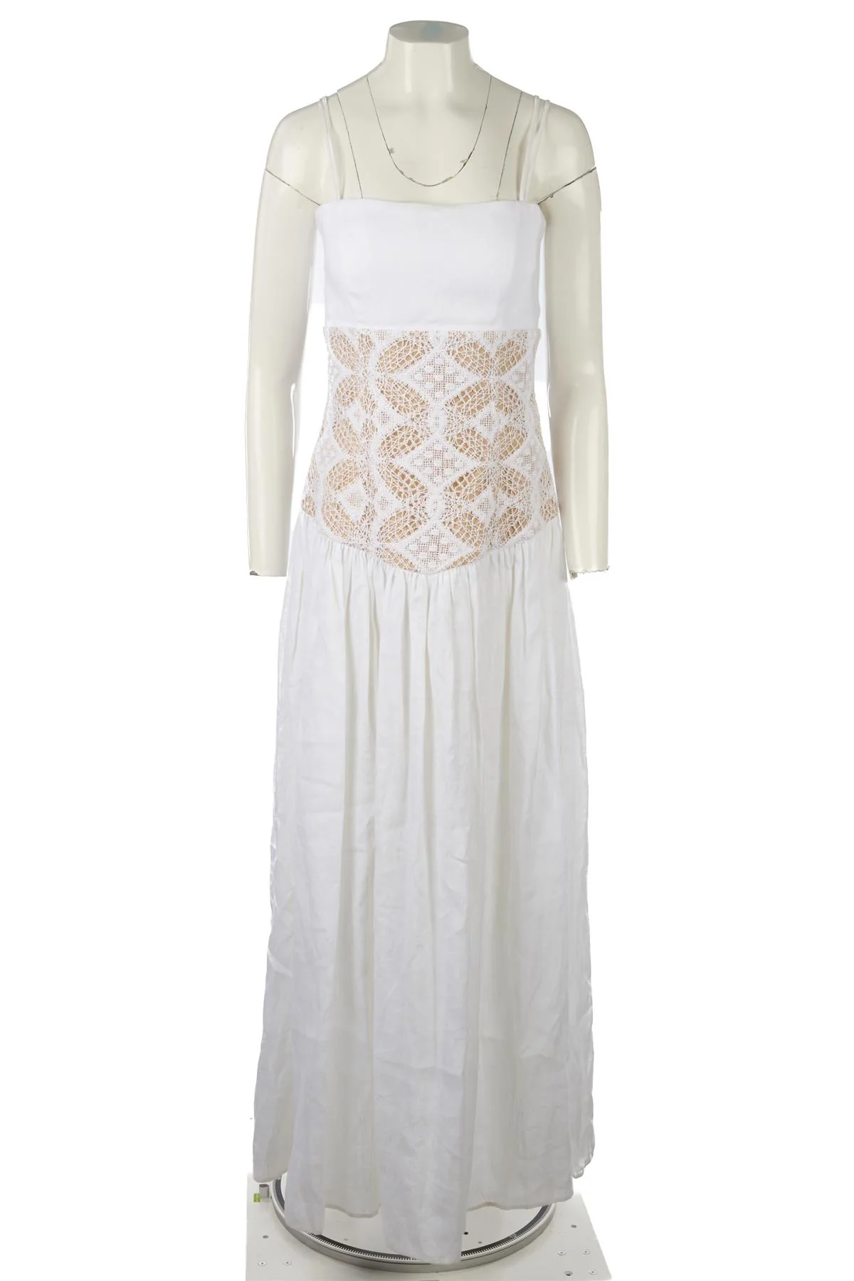 SILVIA TCHERASSI WHITE LINEN MAXI DRESS SMALL - Image 2