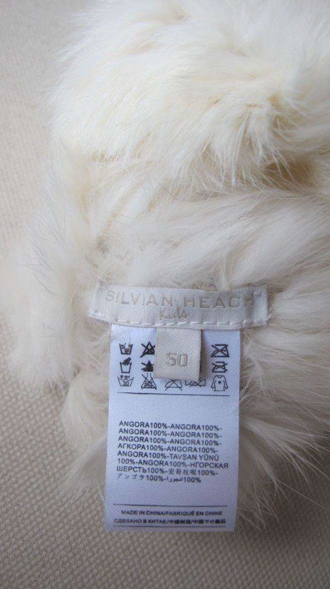 SILVIAN HEACH BABY GIRLS IVORY FUR POM POM HAT 2-4 YEARS - Image 6