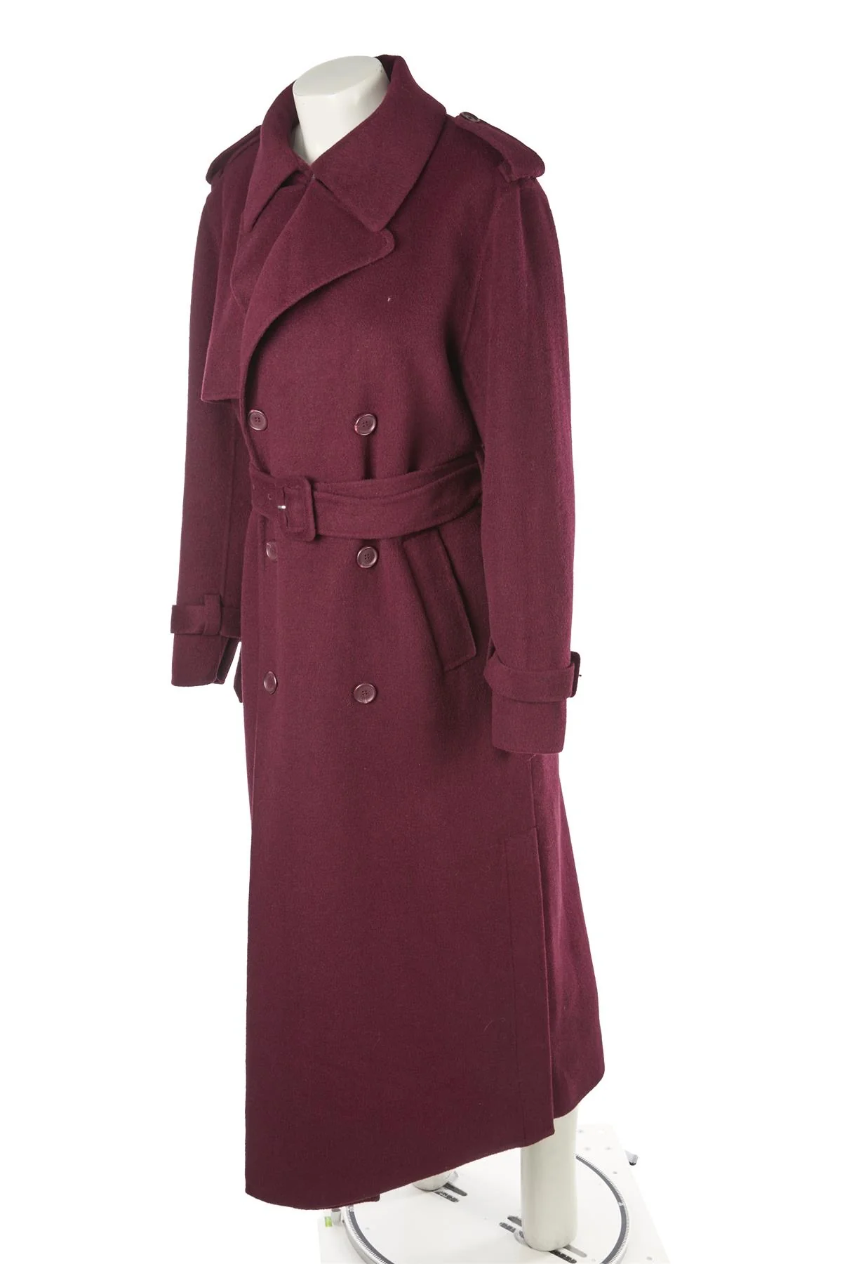 SIMKHAI BURGUNDY WOOL COAT MEDIUM - Image 3