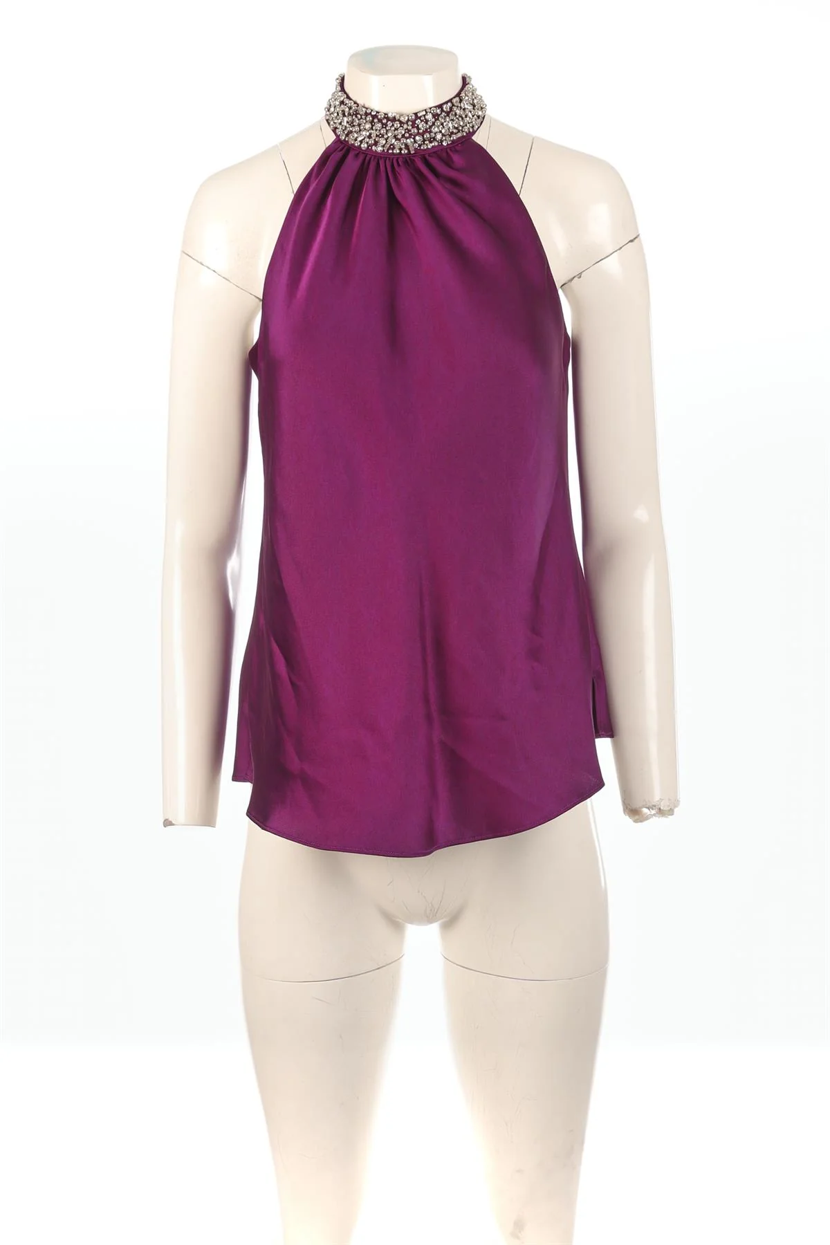 SIMKHAI PURPLE SATIN TOP XSMALL - Image 2