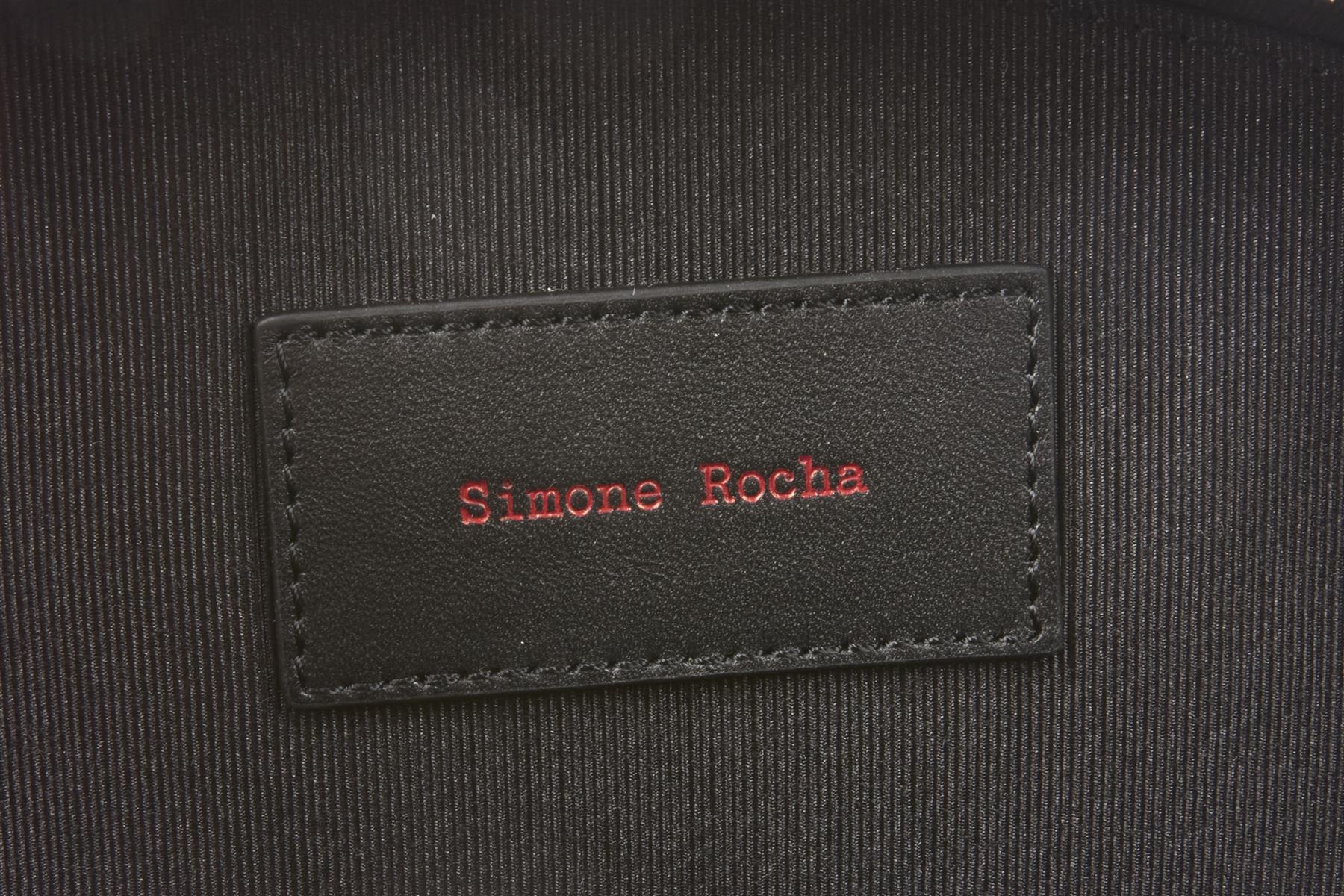 SIMONE ROCHA BLACK EGG CASE LEATHER TOTE BAG - Image 9