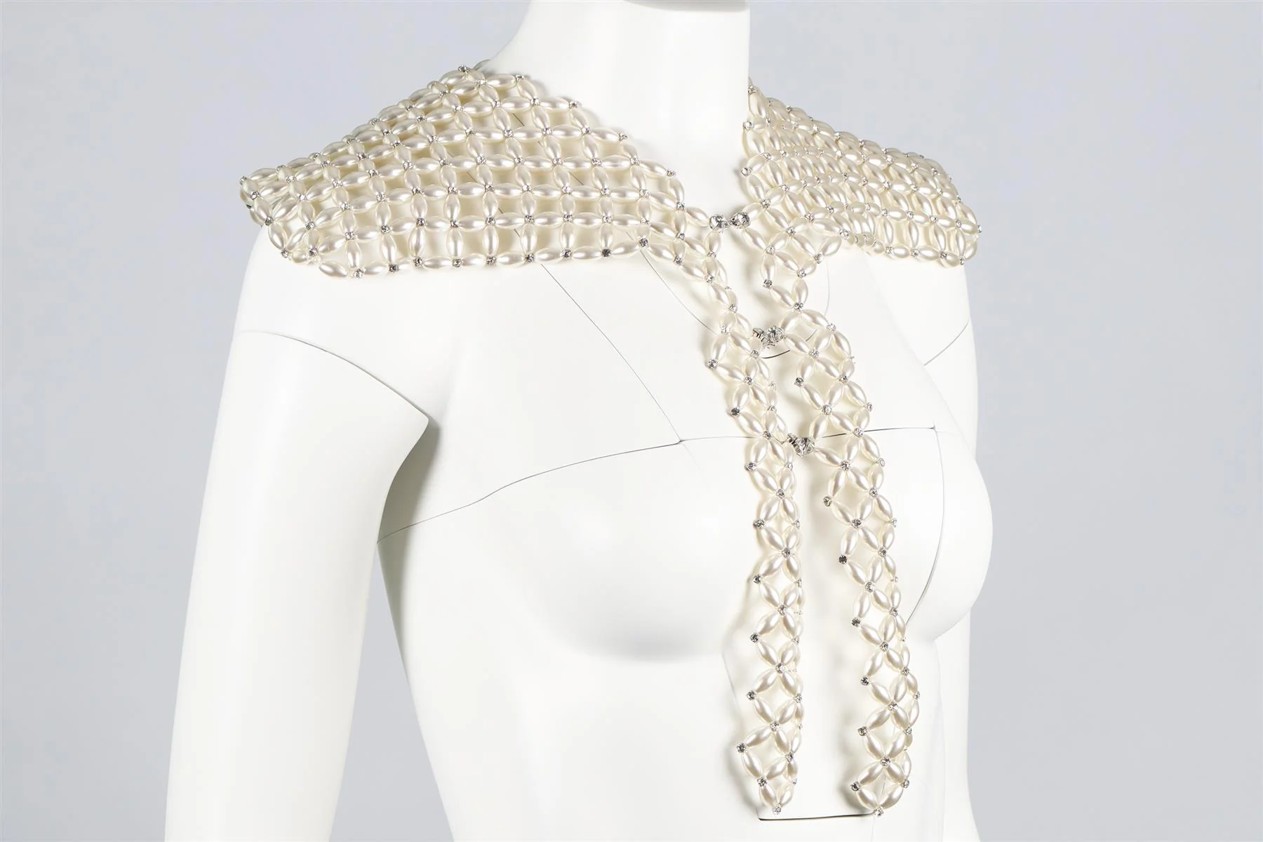 SIMONE ROCHA IVORY CRYSTAL AND FAUX PEARL COLLAR - Image 3