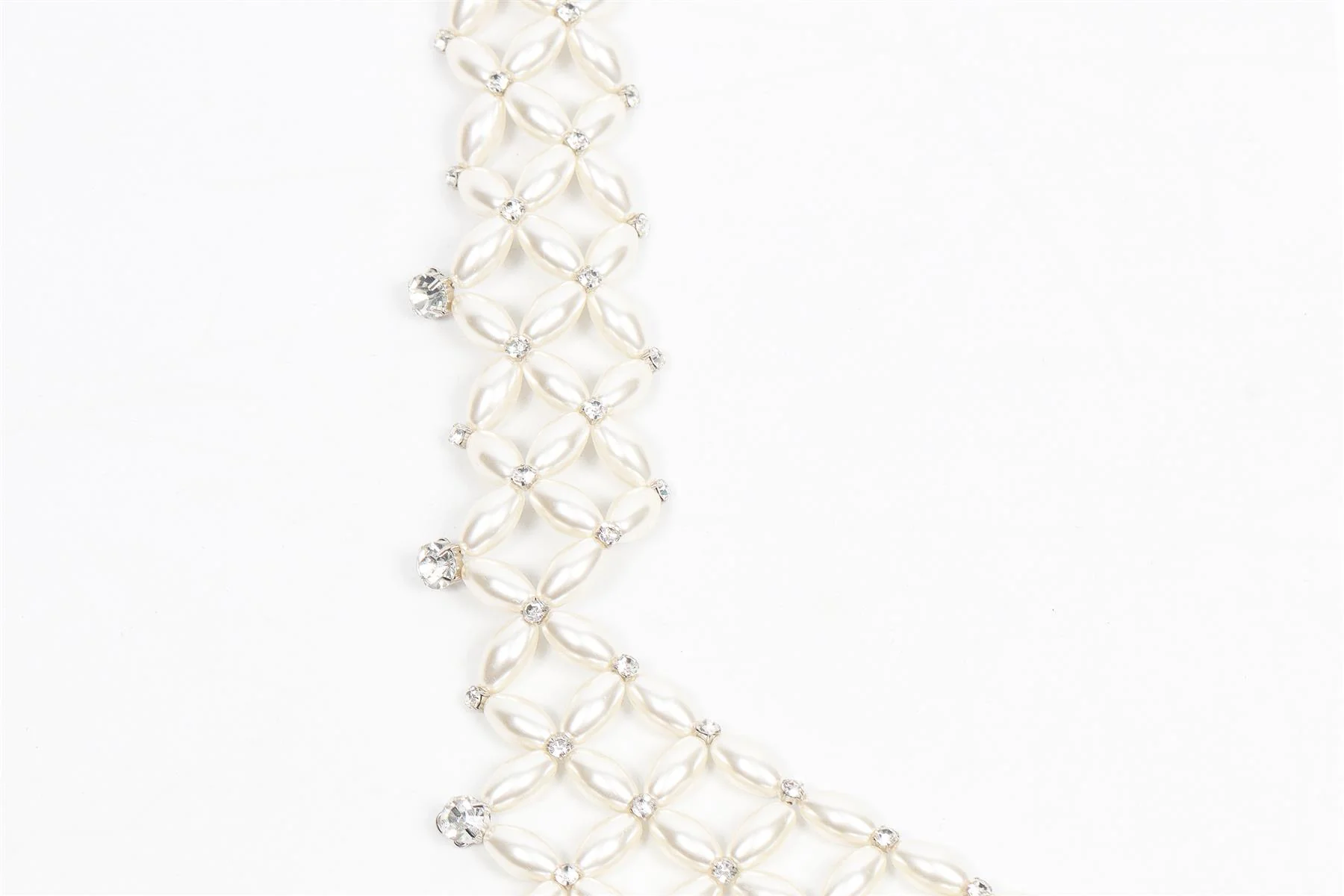 SIMONE ROCHA IVORY CRYSTAL AND FAUX PEARL COLLAR - Image 6