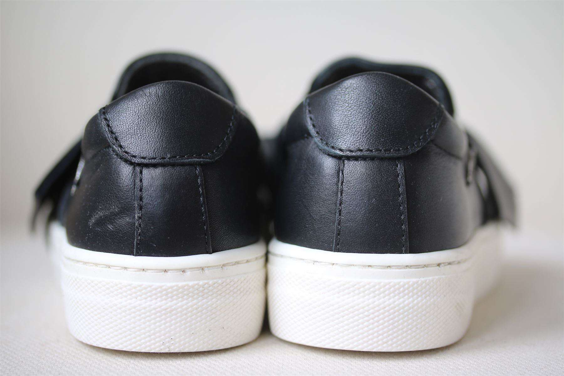 SIMONETTA GIRLS BLACK LEATHER SLIP-ON SHOES EU 26 UK 8.5 - Image 3