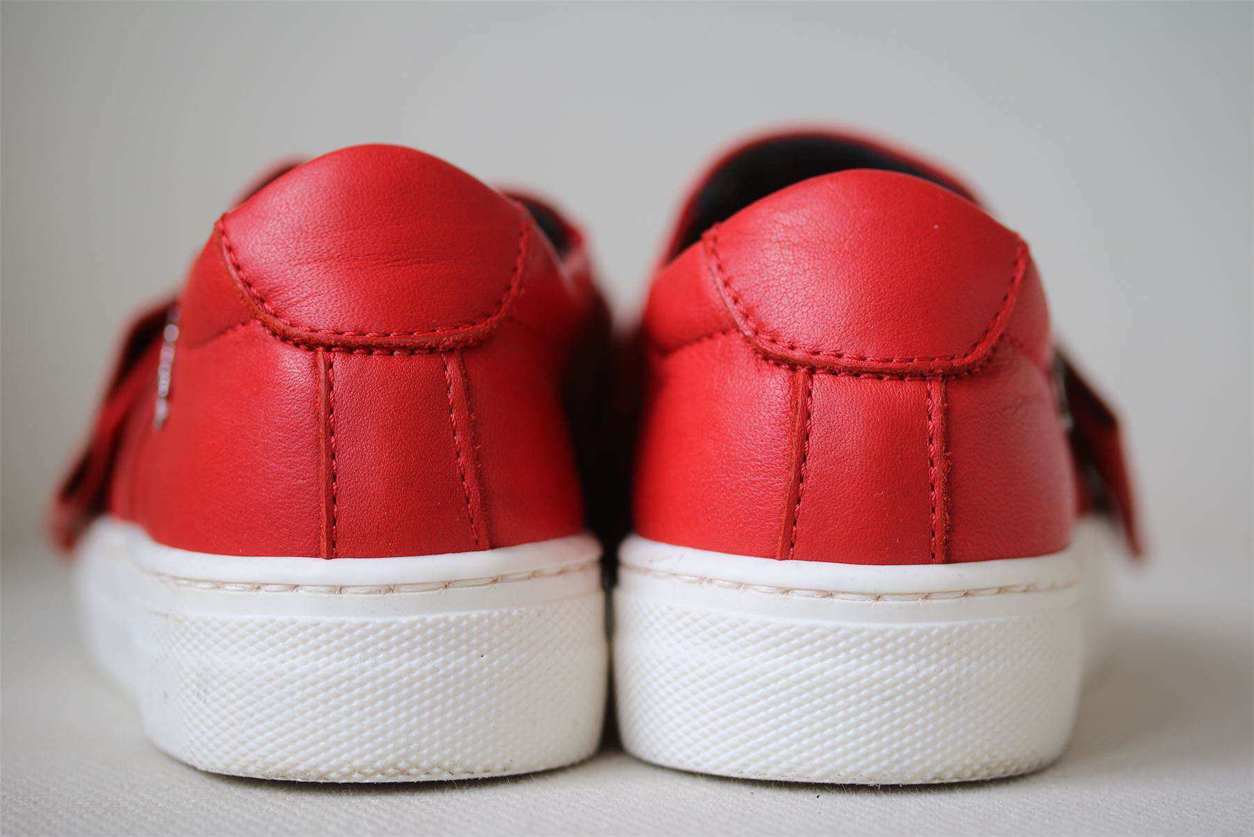 SIMONETTA GIRLS RED LEATHER SLIP-ON SHOES EU 26 UK 8.5 - Image 3