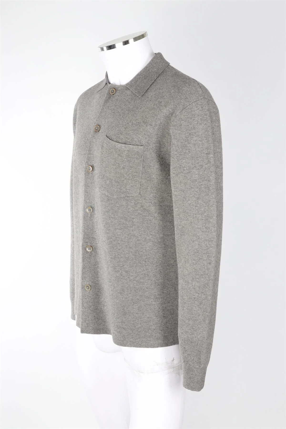 SIRPLUS GREY MEN'S WOOL CARDIGAN SMALL - Image 3