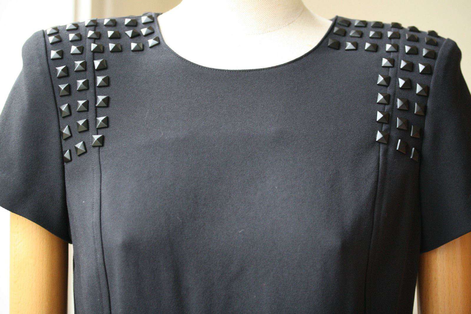 SKAIST TAYLOR BLACK STUDDED BLOUSE TOP US 6 UK 10 - Image 4