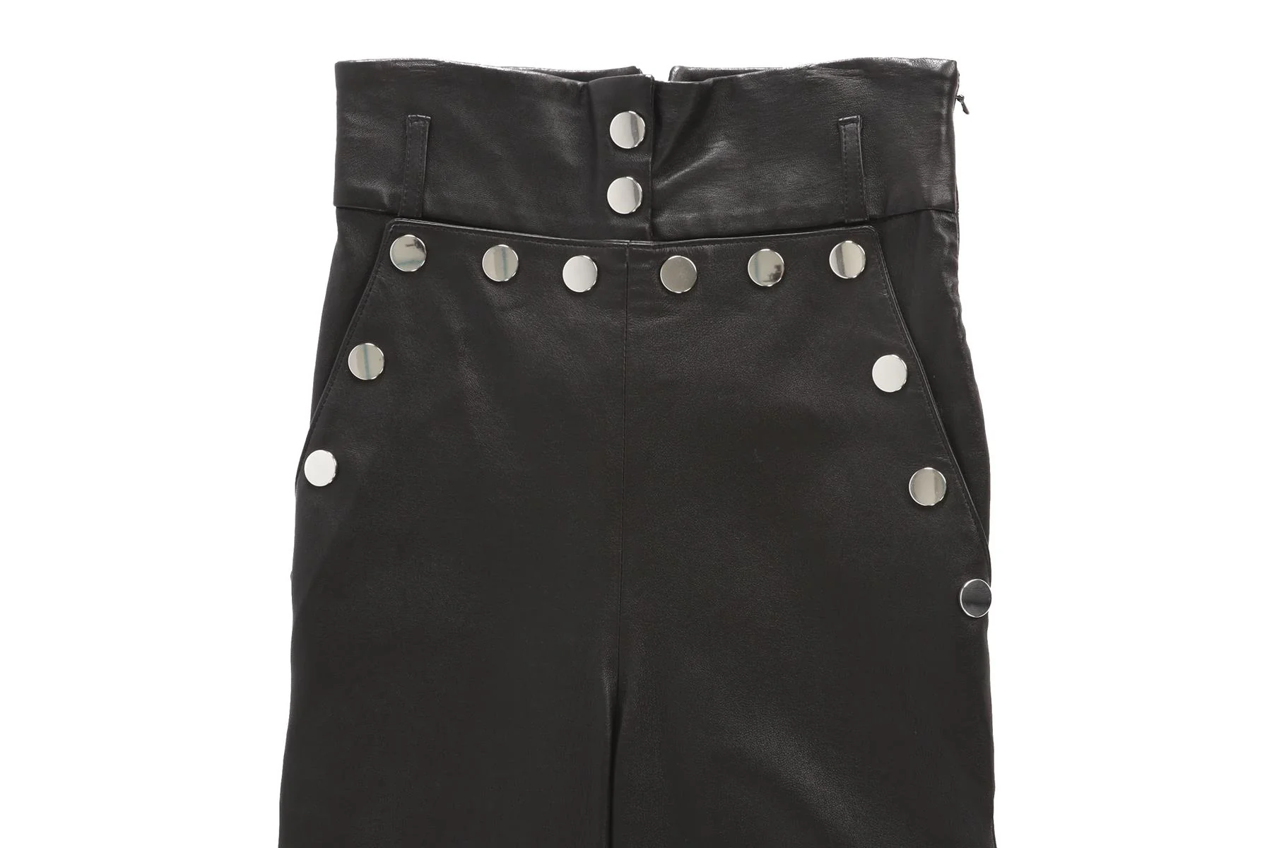 SKIIM BLACK LEATHER SKINNY PANTS FR 34 UK 6 - Image 3