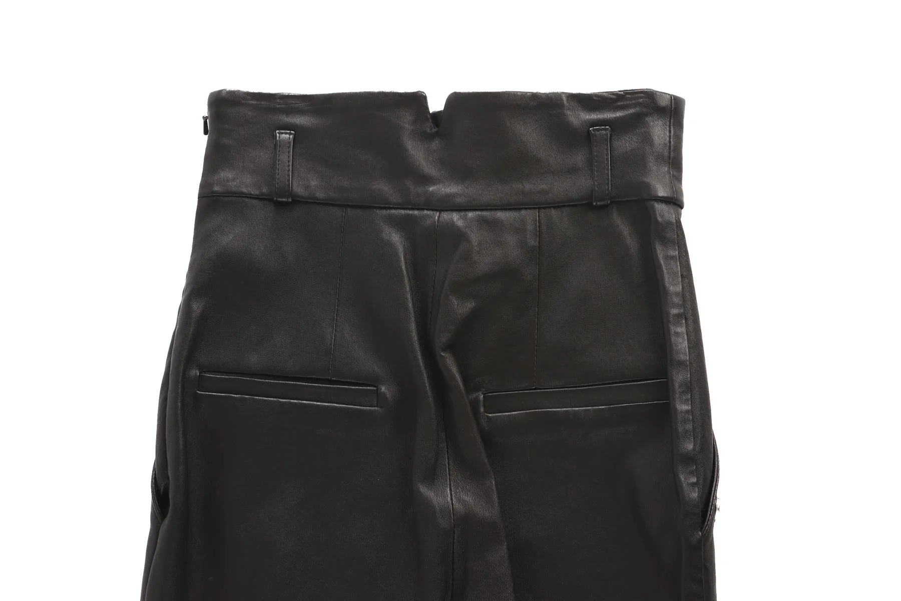 SKIIM BLACK LEATHER SKINNY PANTS FR 34 UK 6 - Image 5