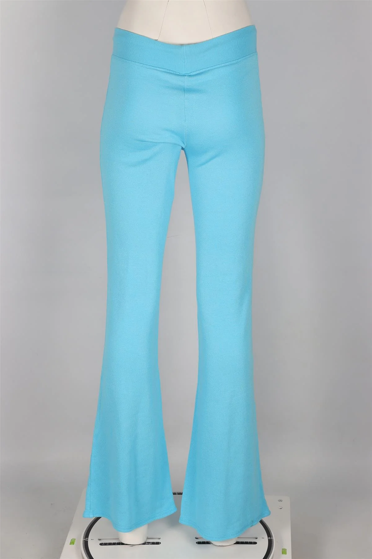 SKIMS BLUE COTTON FLARED PANTS XSMALL - Image 4