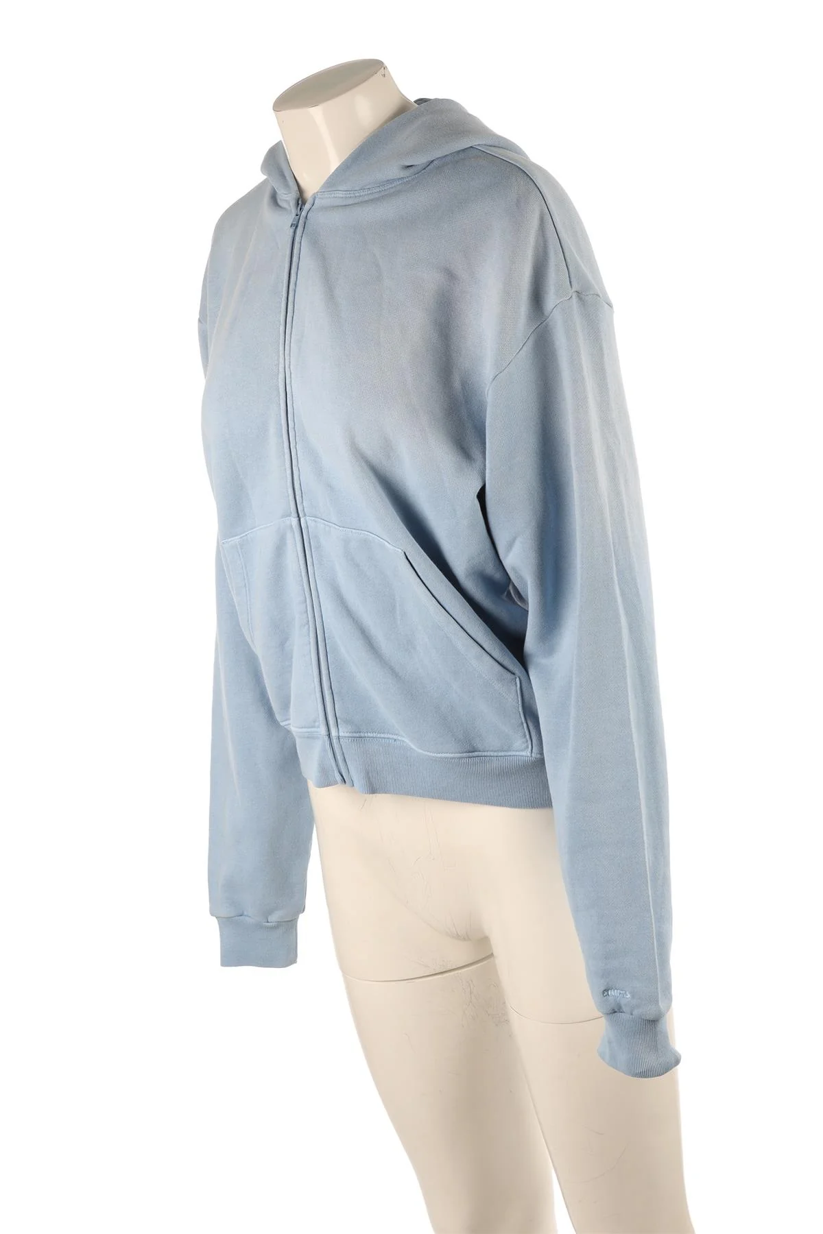 SKIMS BLUE COTTON HOODIE SMALL - Image 3