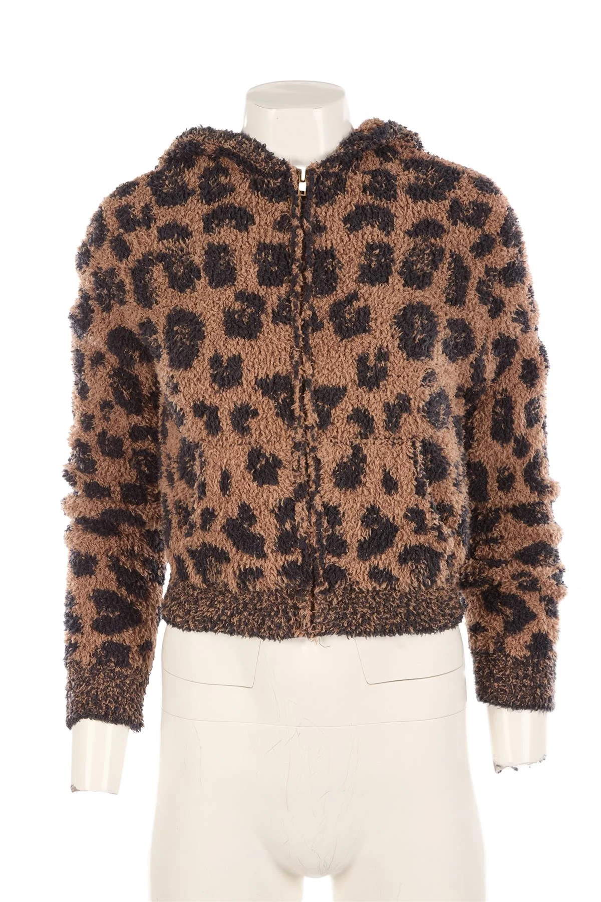 SKIMS BROWN FLEECE HOODIE XXSMALL - Image 2