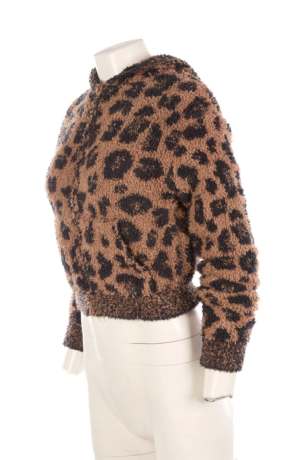 SKIMS BROWN FLEECE HOODIE XXSMALL - Image 3