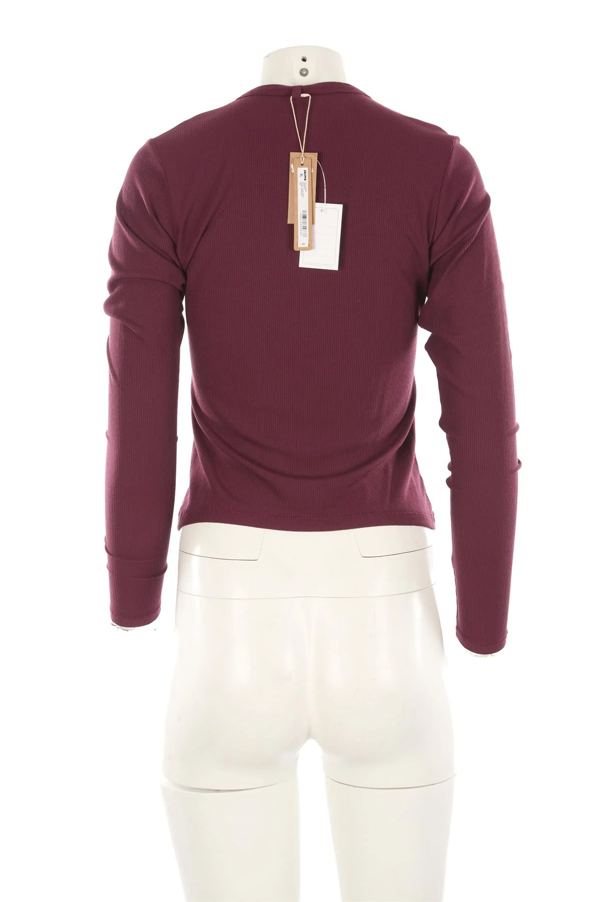 SKIMS BURGUNDY JERSEY TOP LARGE - Image 4