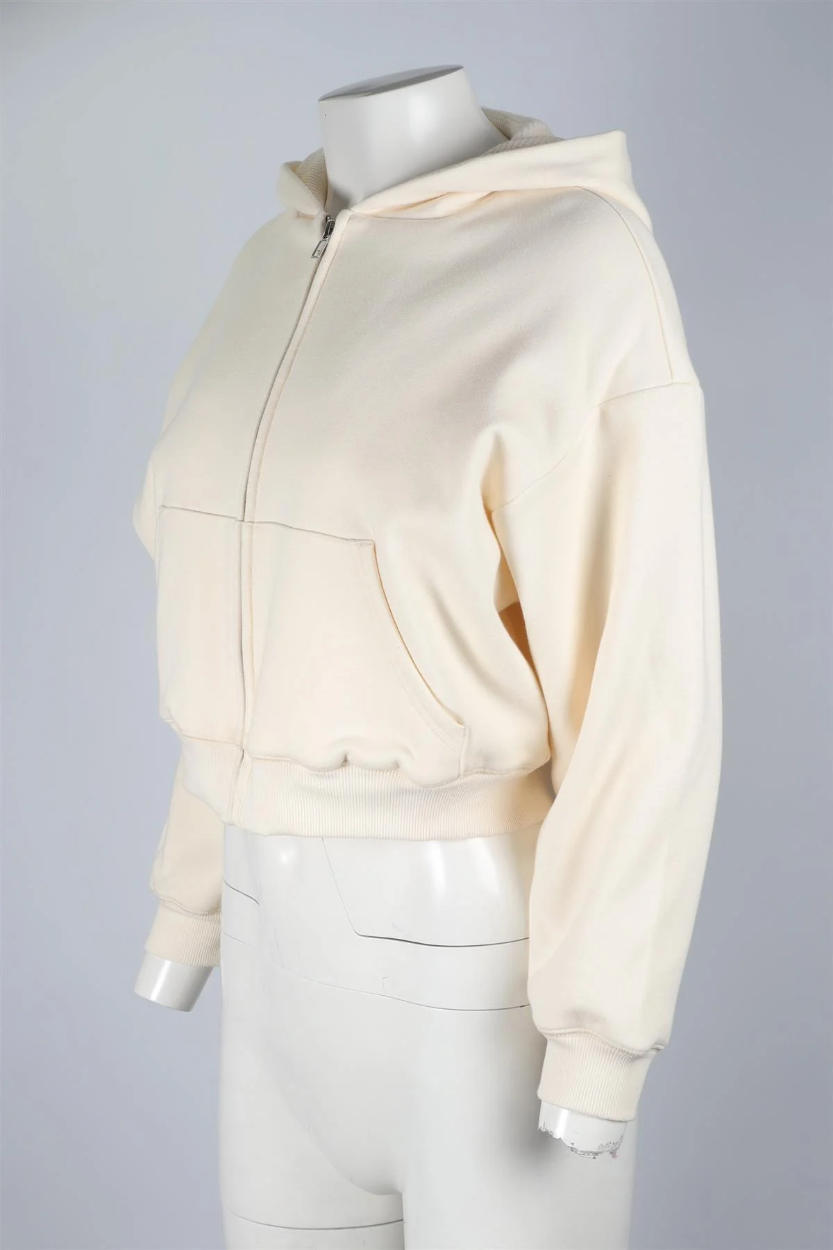 SKIMS CREAM COTTON HOODIE MEDIUM - Image 3