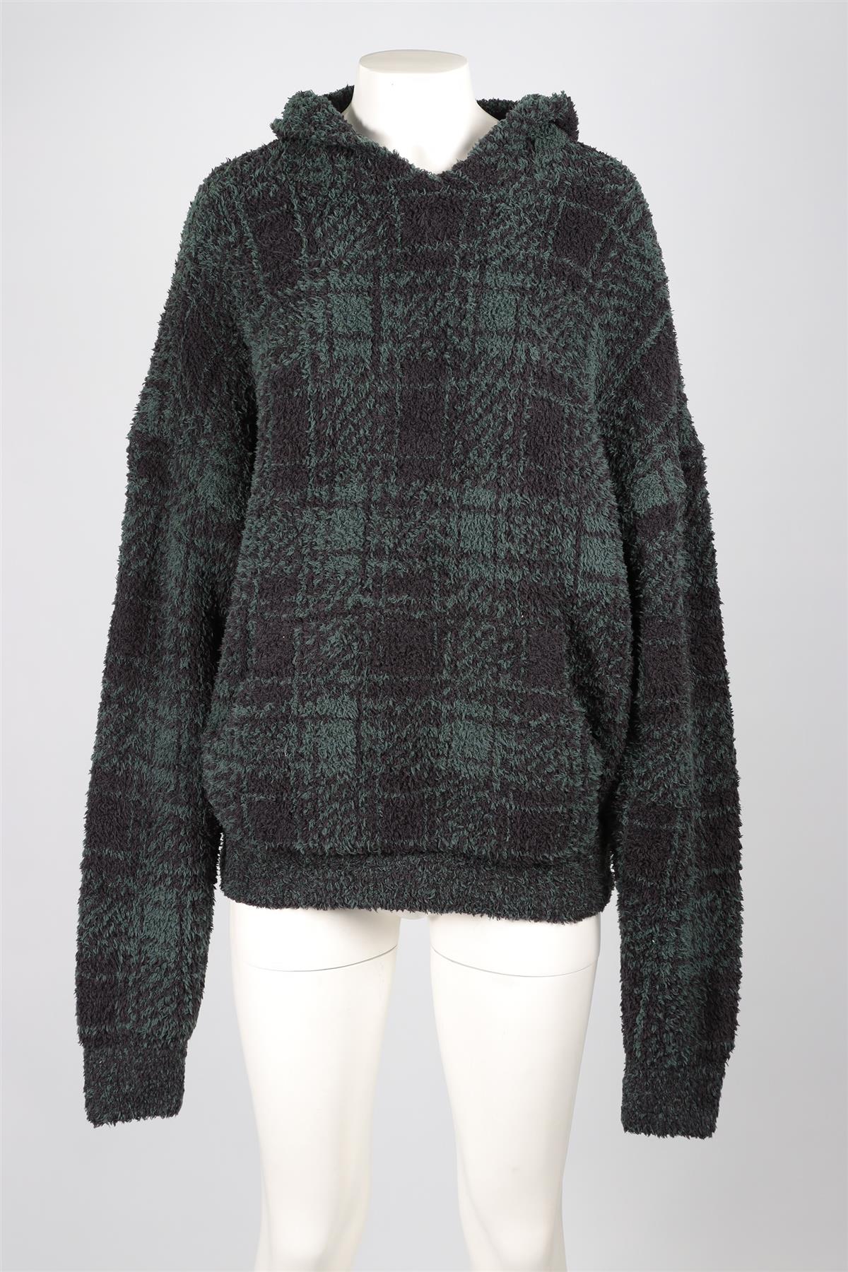 SKIMS GREEN WOOL HOODIE LARGE - Image 2